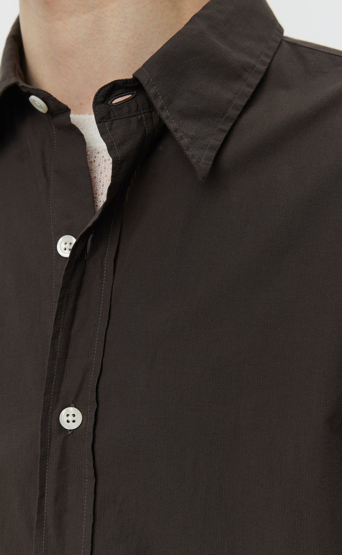 Network Shirt - Brown Micro Structure