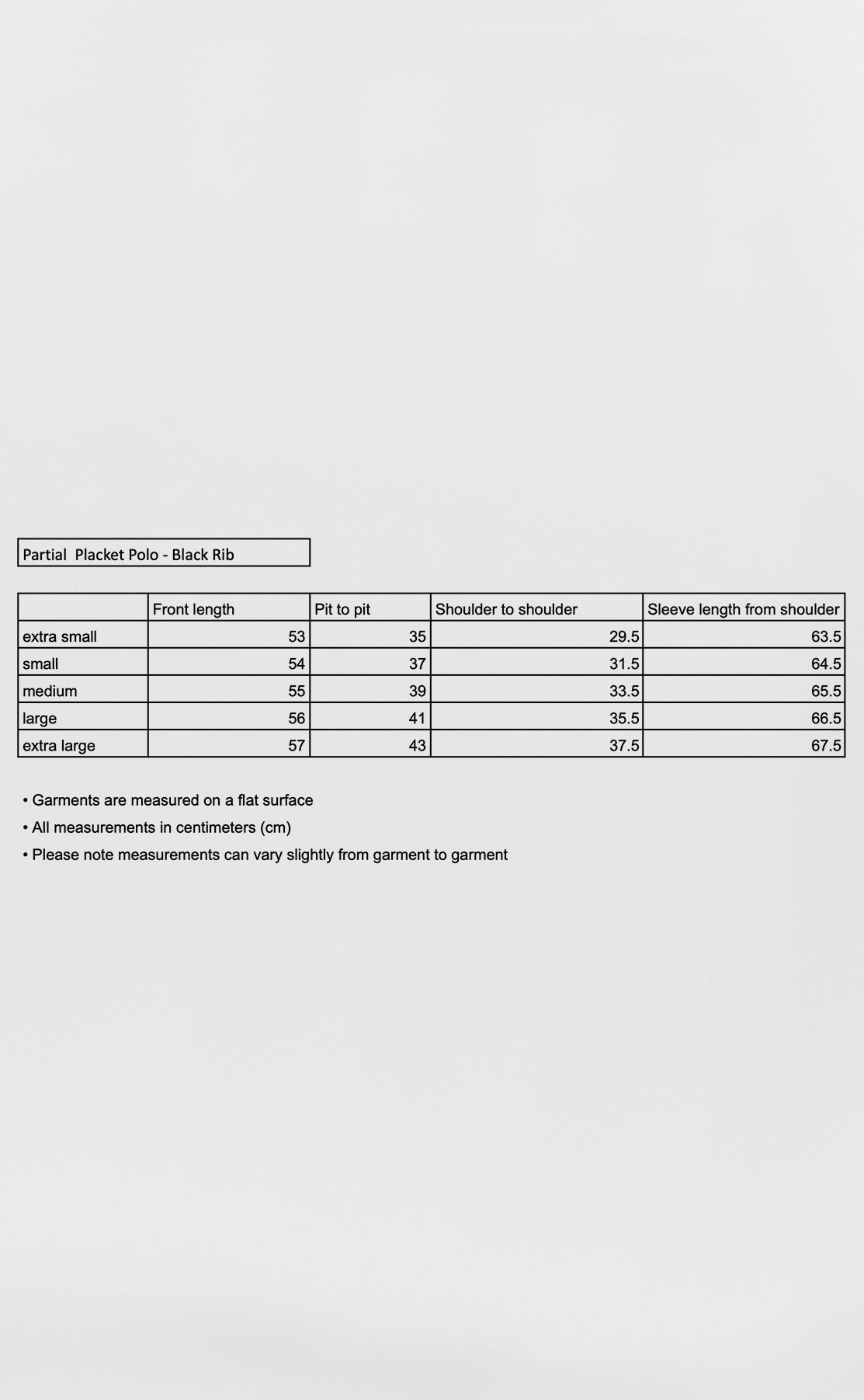 Partial Placket Polo - Black Rib