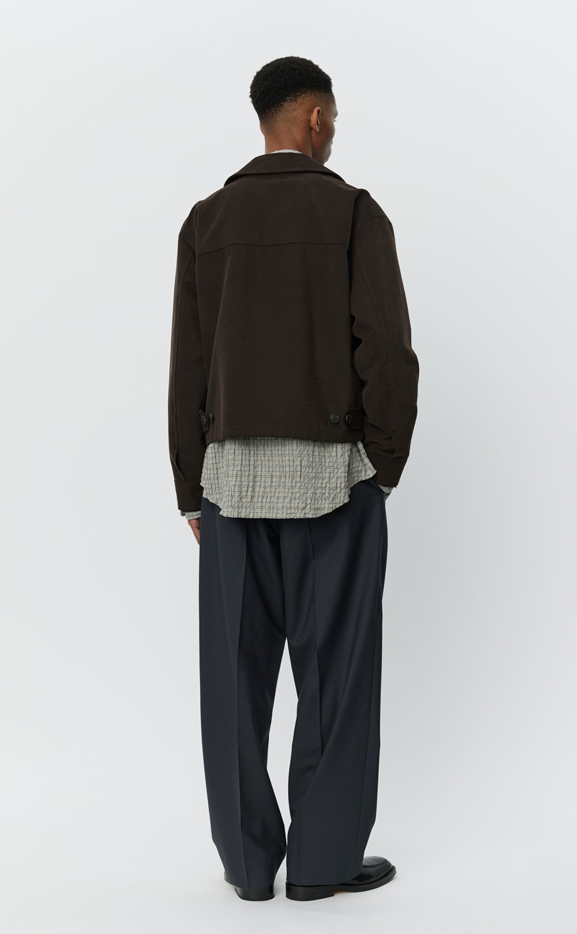 Postal Jacket - Brown Brushed Cotton Twill