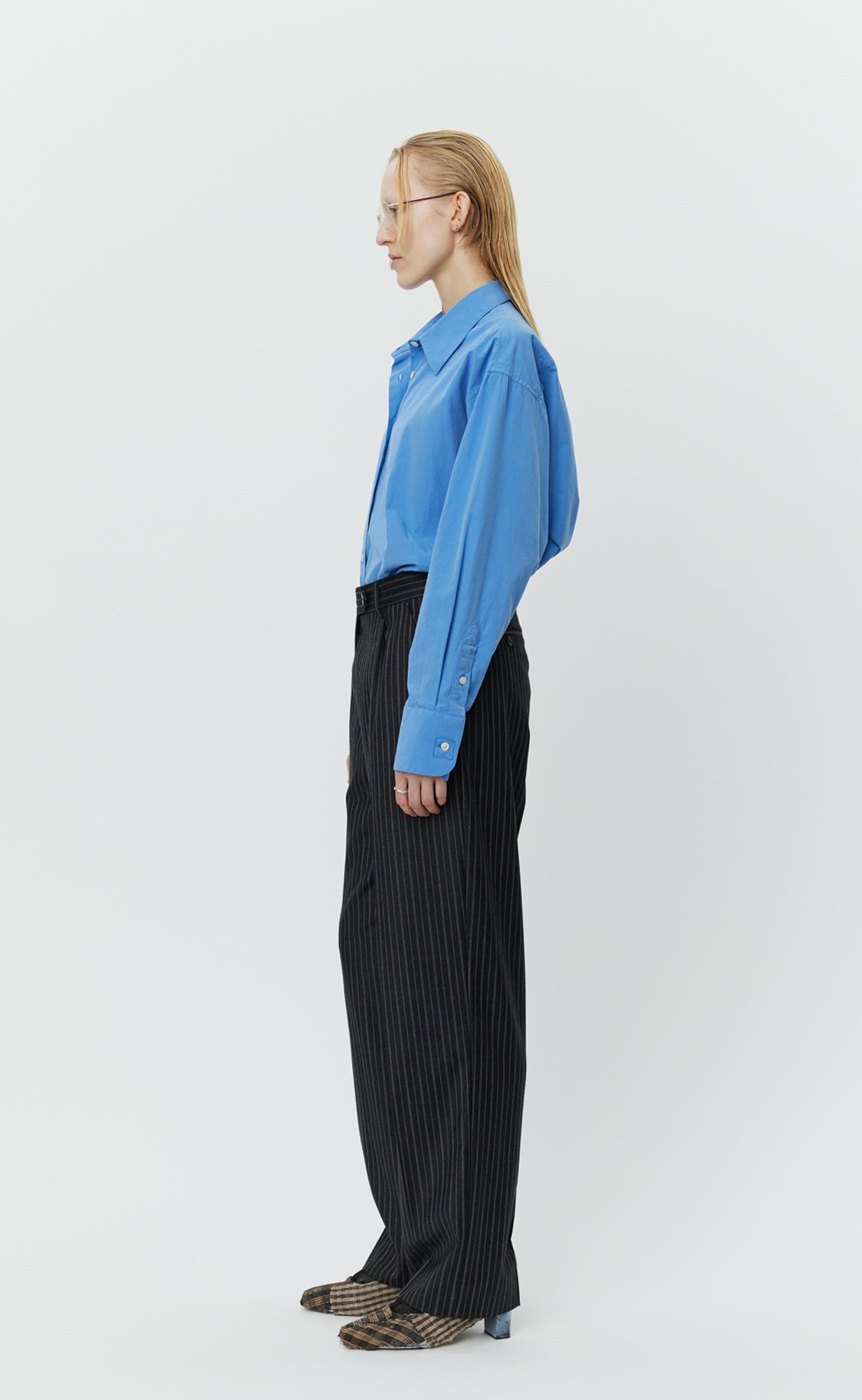 Primary Trousers - Anthracite Multi Stripe Wool