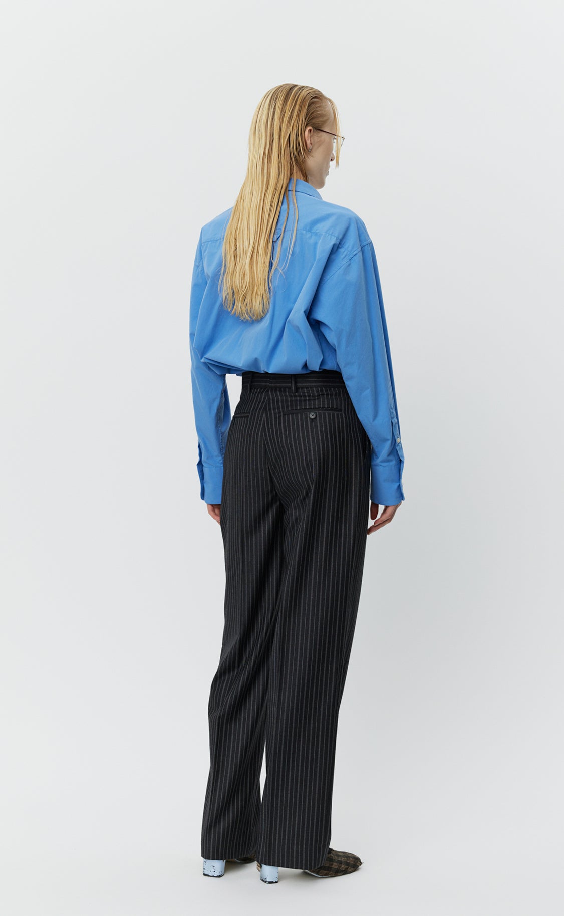 Primary Trousers - Anthracite Multi Stripe Wool