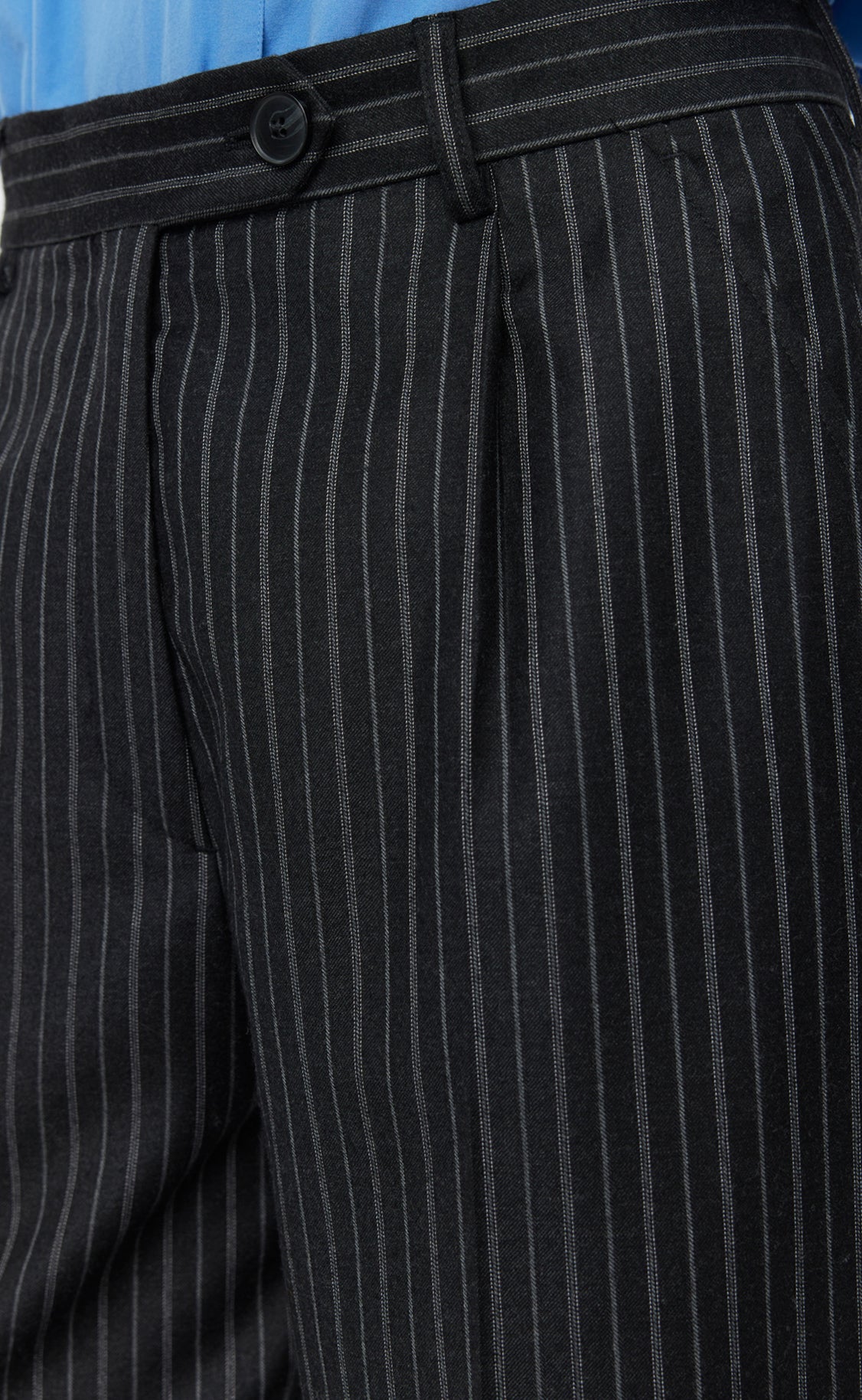 Primary Trousers - Anthracite Multi Stripe Wool
