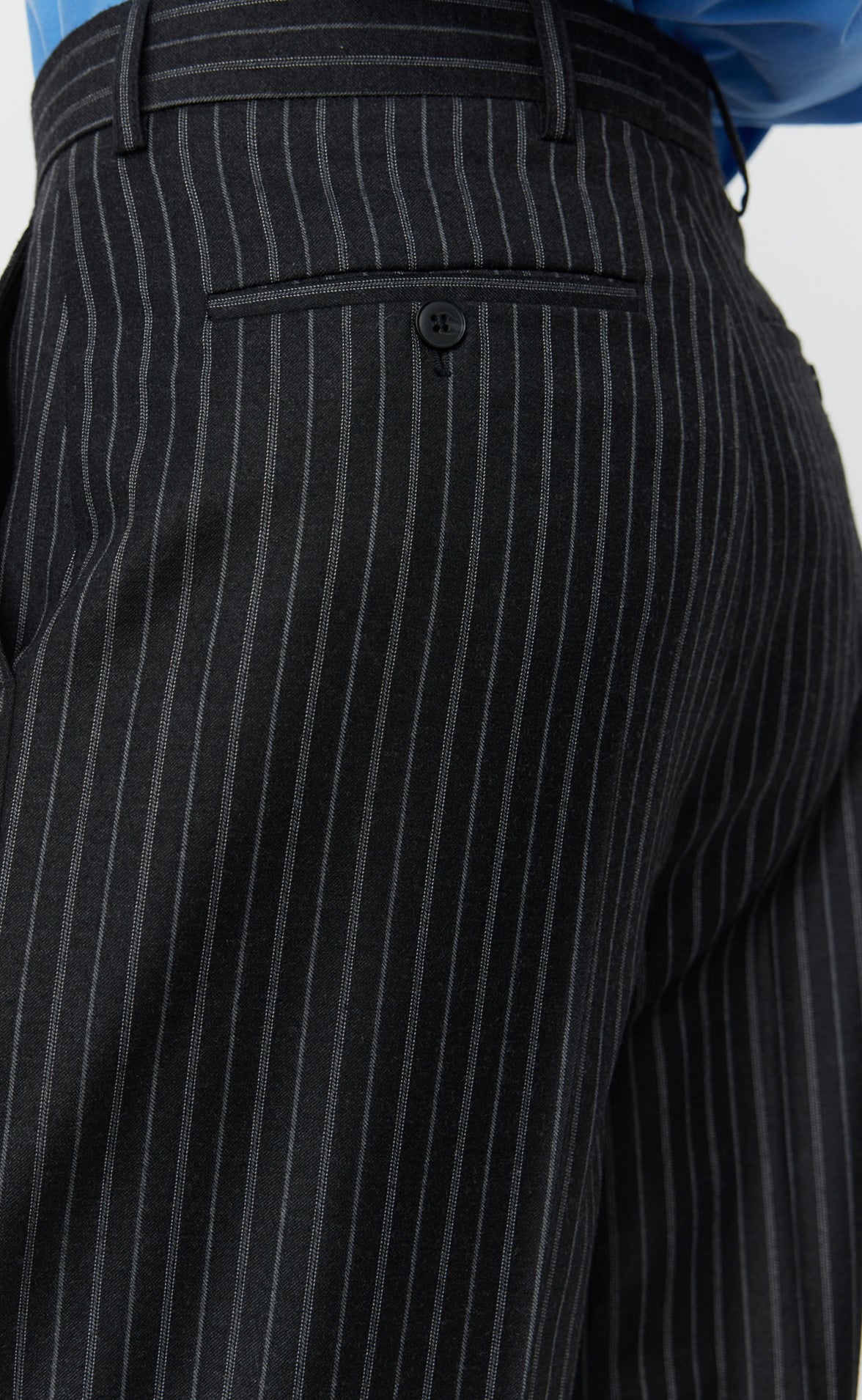 Primary Trousers - Anthracite Multi Stripe Wool