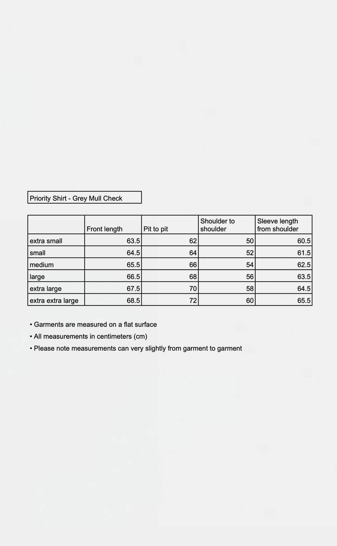 Priority Shirt - Grey Mull Check