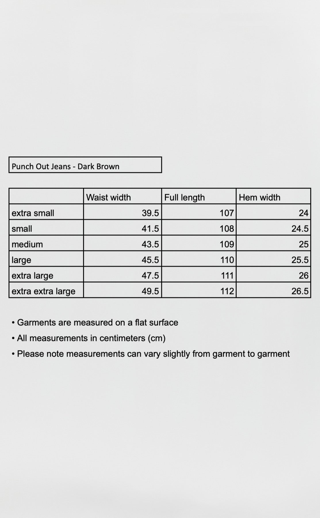Punch Out Jeans - Dark Brown