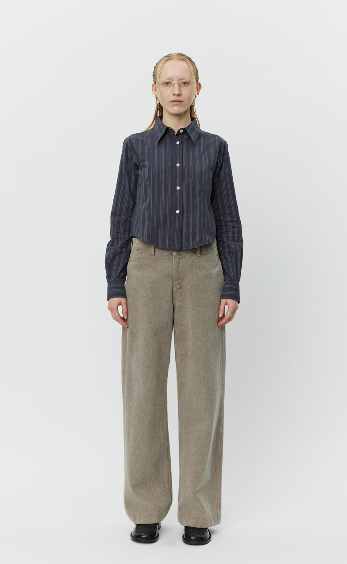 Readers Shirt - Dark Grey Double Stripe