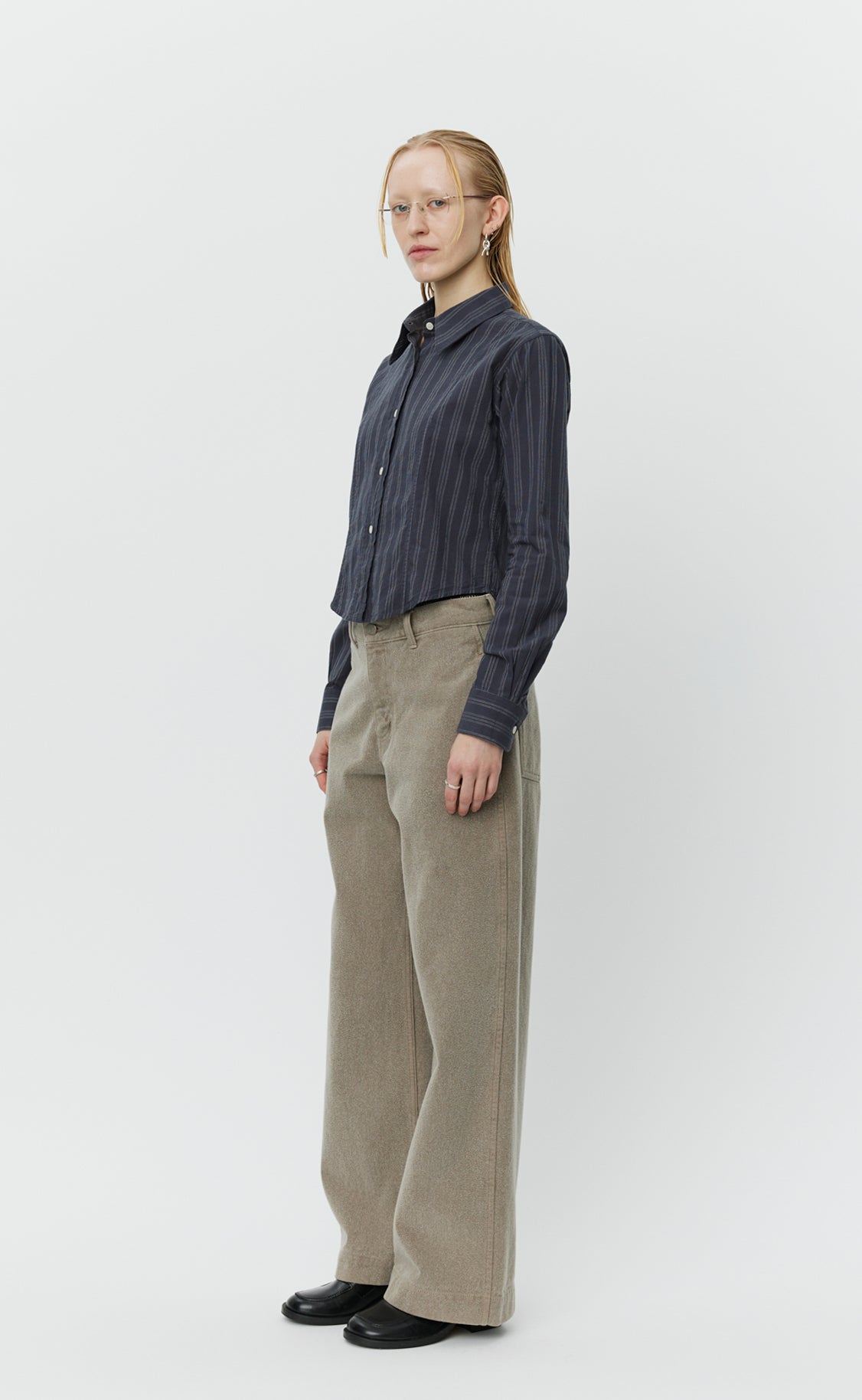 Readers Shirt - Dark Grey Double Stripe