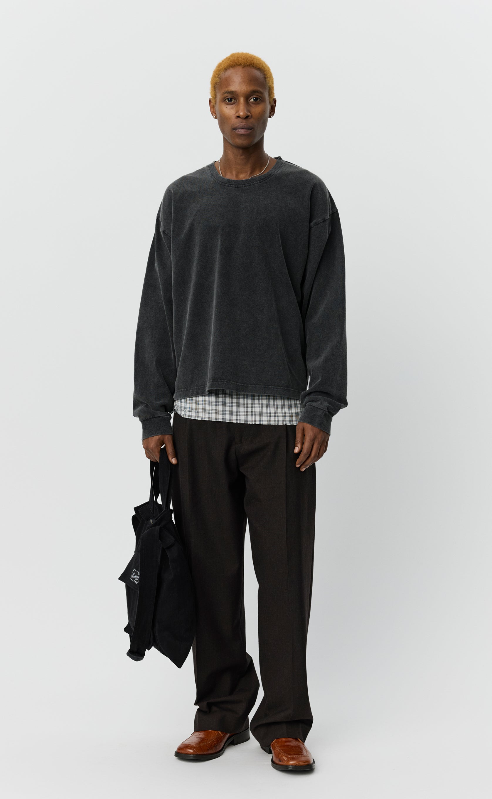 Relaxed LS Tee - Washed Black – mfpen