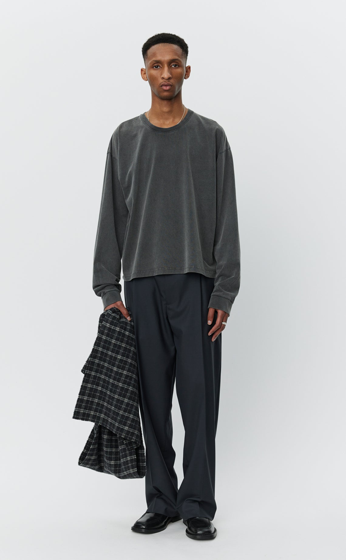 Relaxed LS Tee - Washed Graphite
