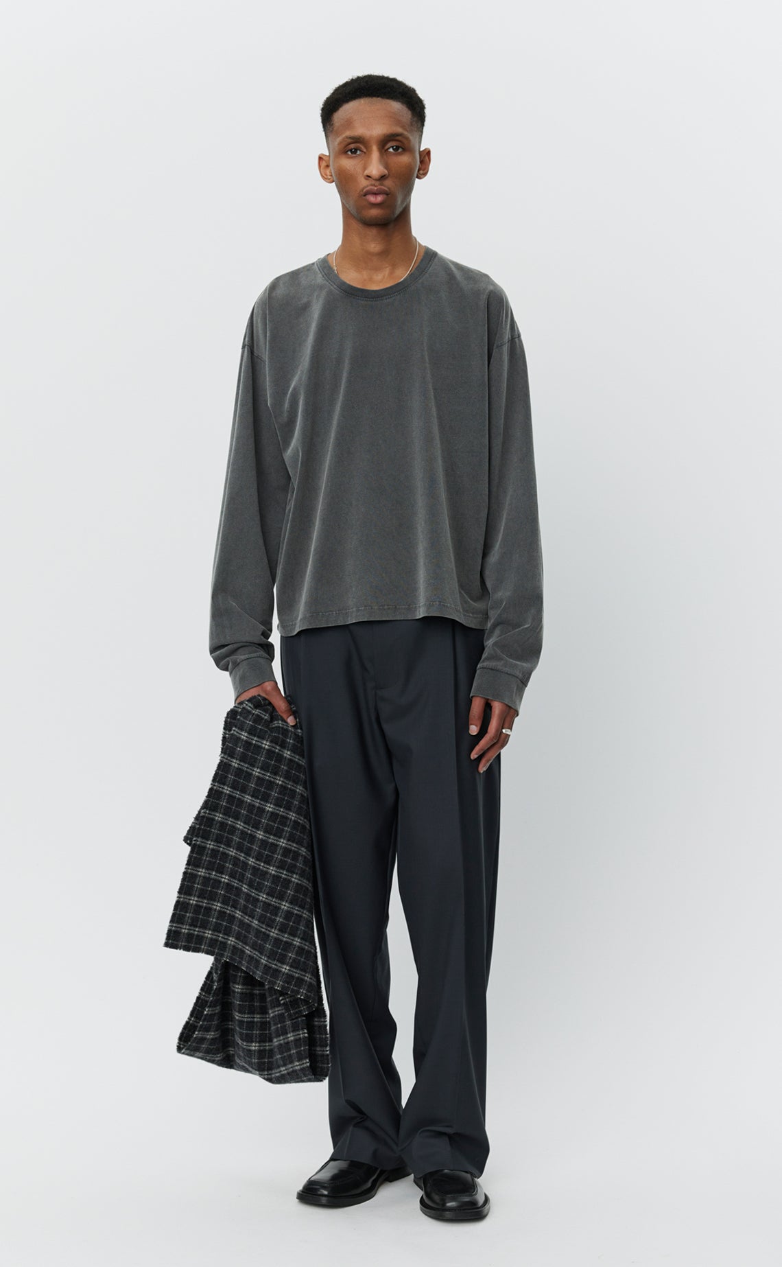 Relaxed LS Tee - Washed Graphite