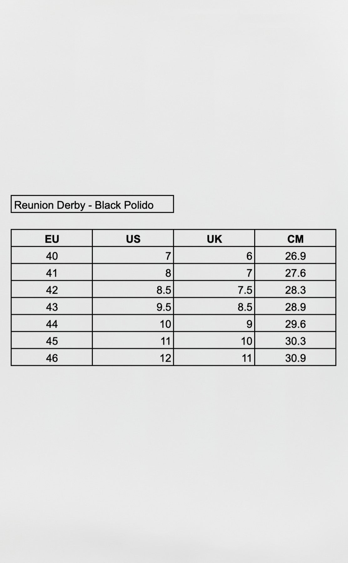 Reunion Derby - Black Polido