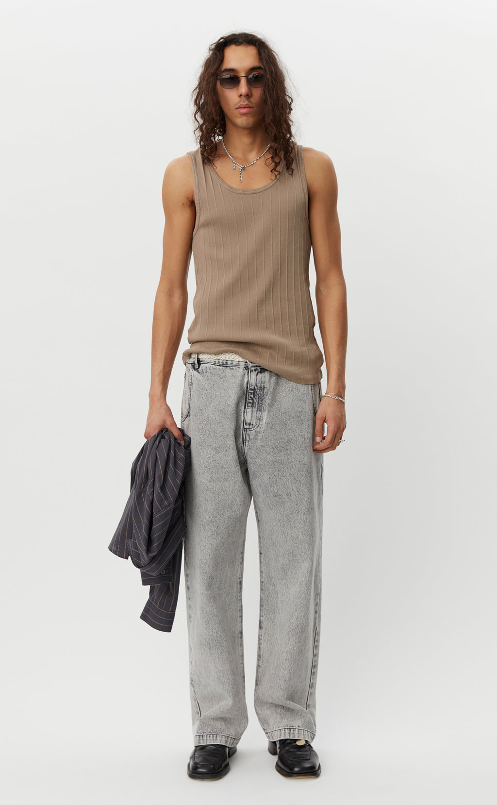 mfpen SS24 Rib Tank Top 2-Pack - Taupe