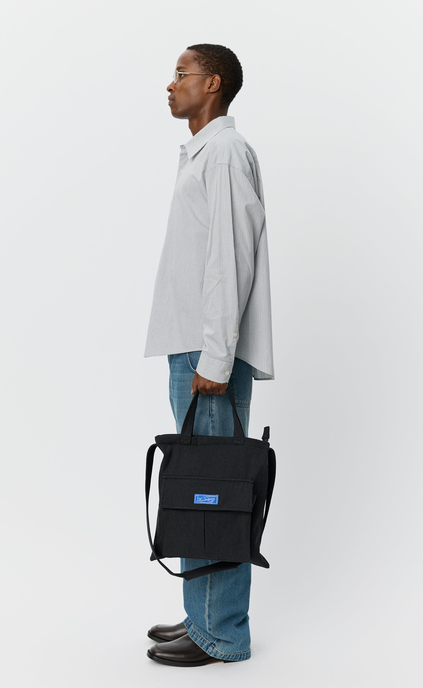 Routine Shoulder Bag - Grey Speckle Canvas – mfpen