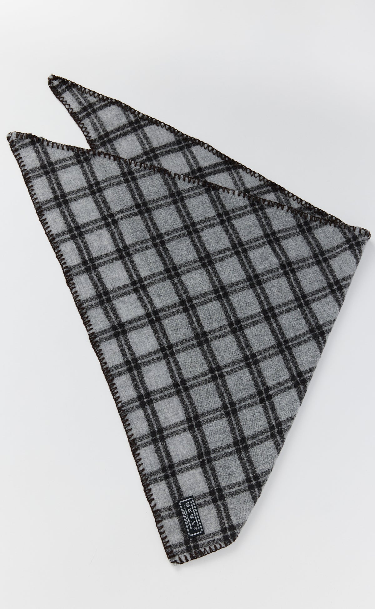 Triangle Scarf - Ash Brown Check