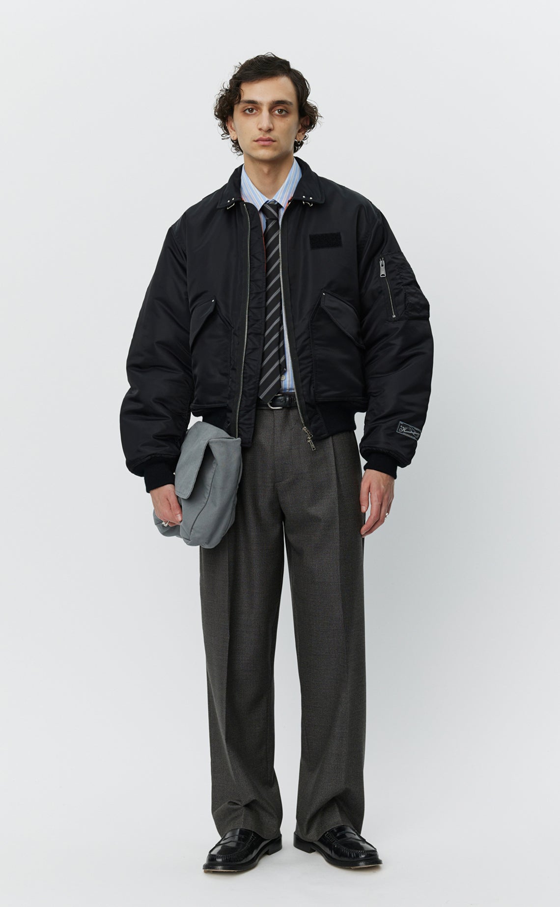 Schott CWU Bomber - Black Recycled Nylon (pre-order) – mfpen