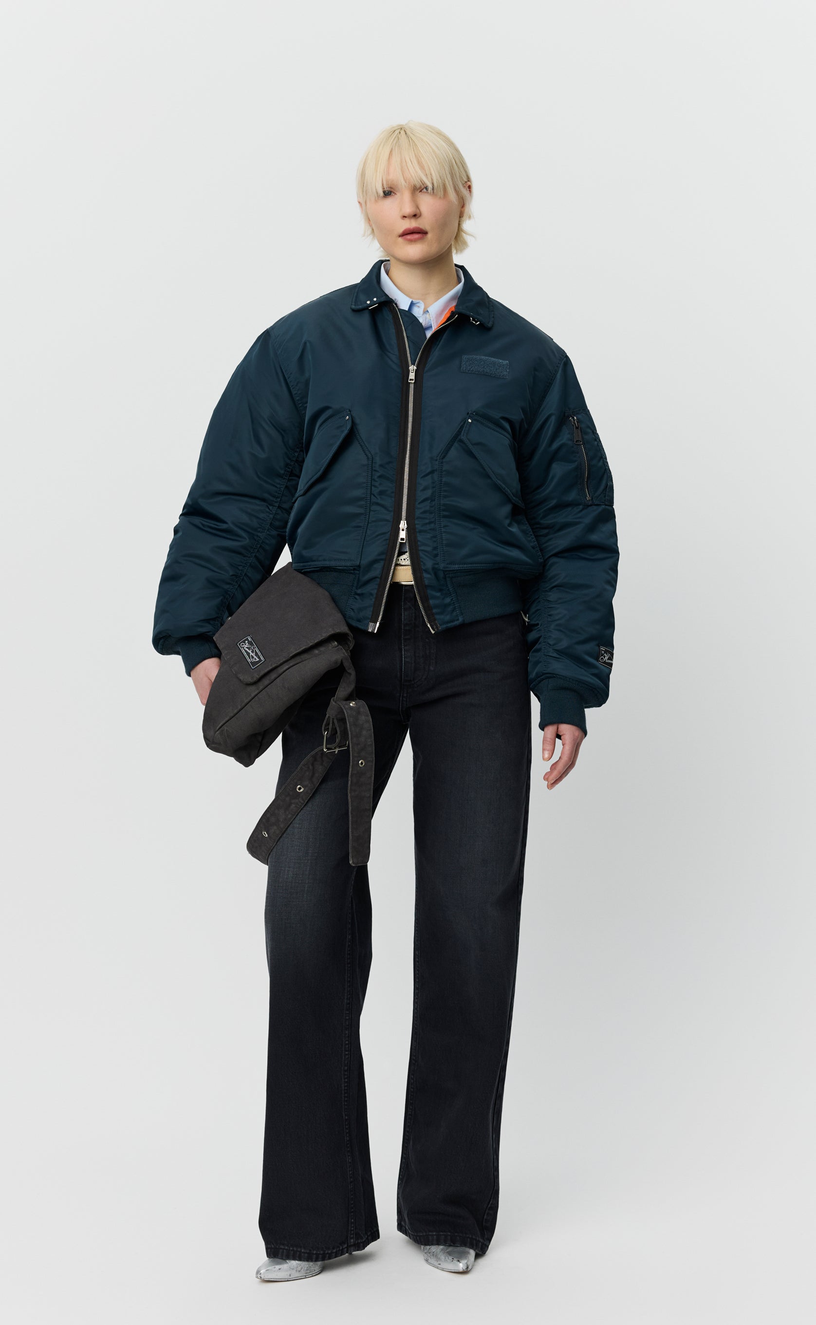 Schott CWU Bomber - Navy Recycled Nylon – mfpen