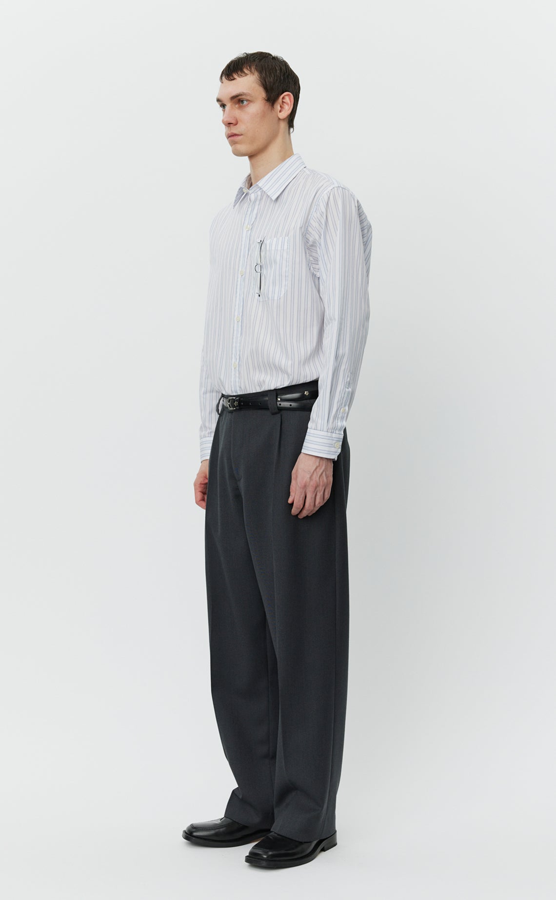Service Trousers - Grey Twill Wool