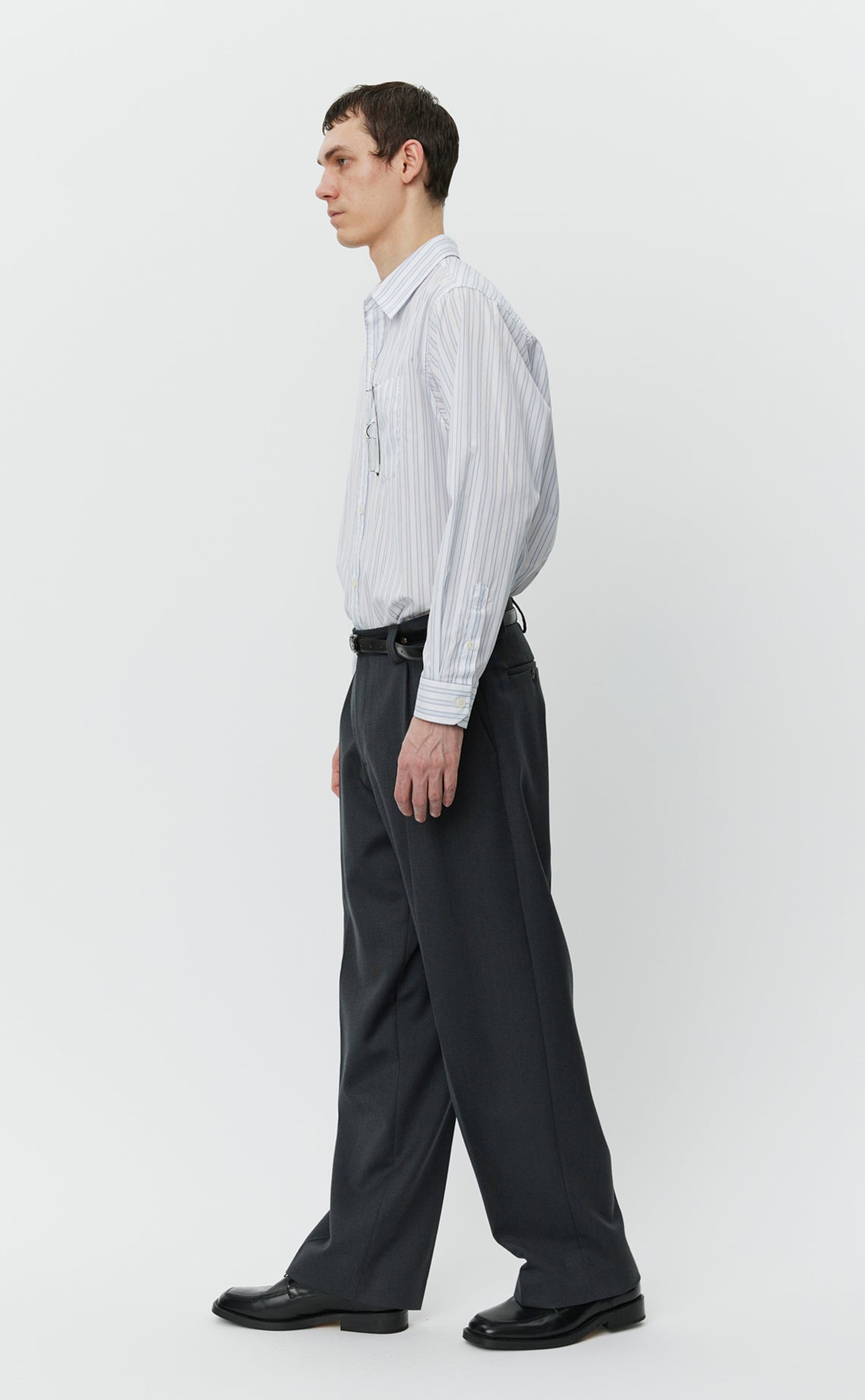 Service Trousers - Grey Twill Wool
