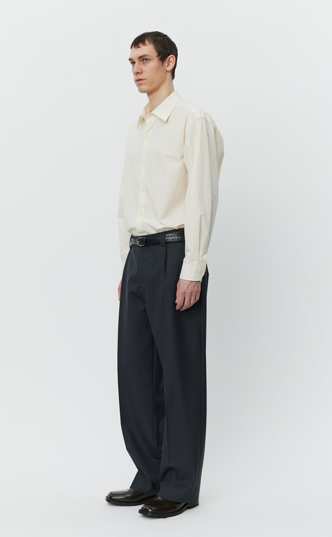 Service Trousers - Solid Grey Wool
