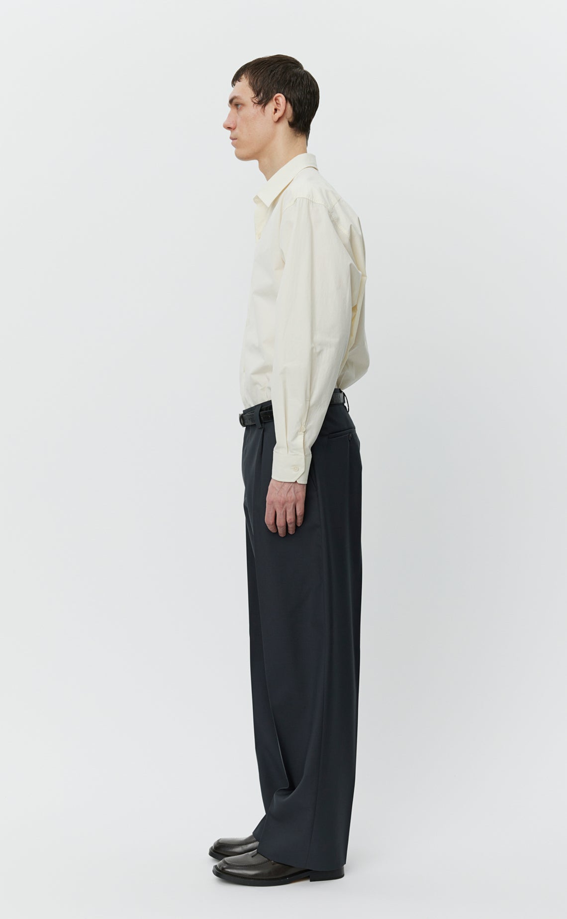 Service Trousers - Solid Grey Wool