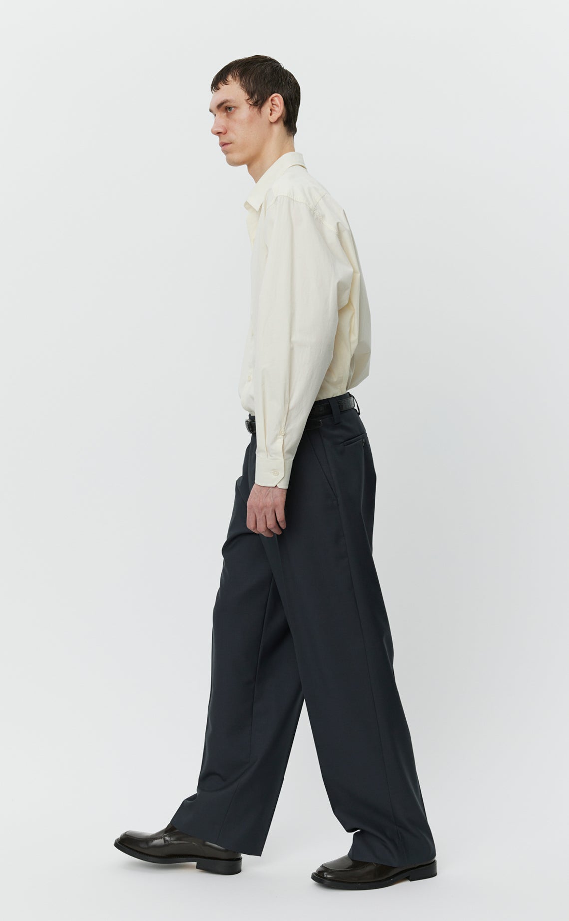 Service Trousers - Solid Grey Wool