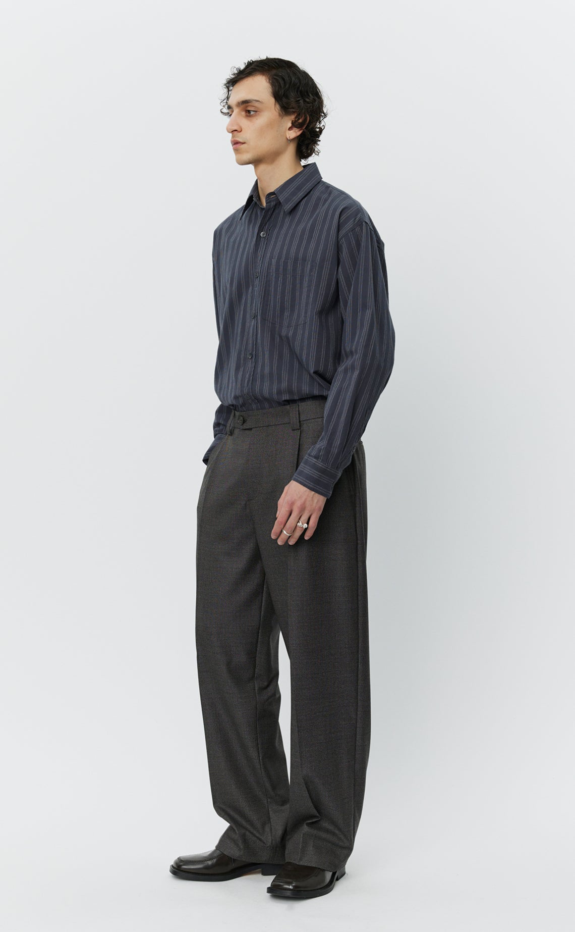 Service Trousers - Warm Grey Twist Wool