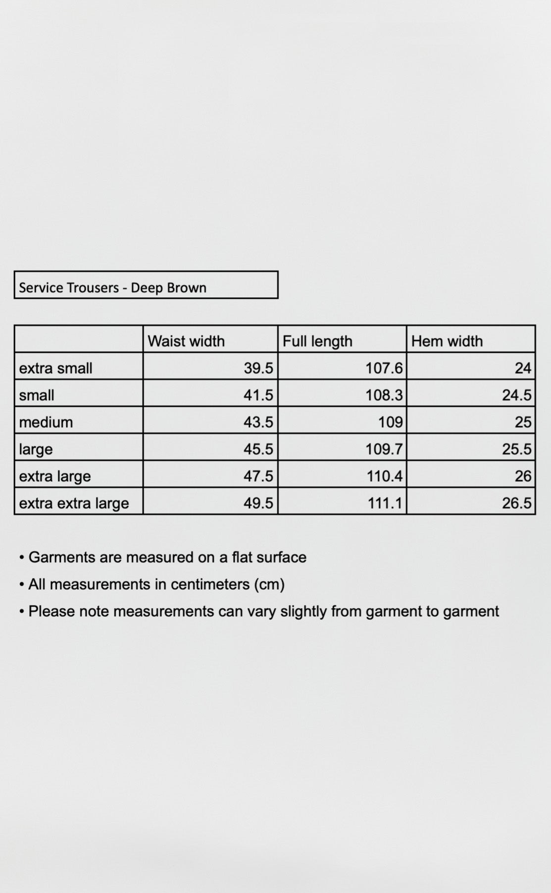 Service Trousers - Deep Brown