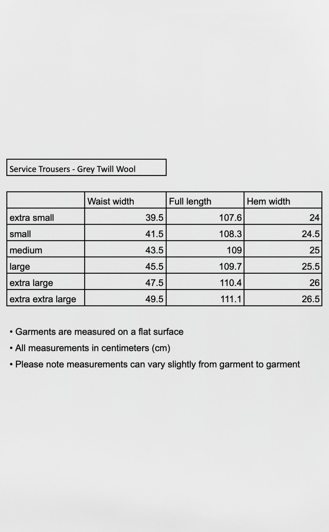Service Trousers - Grey Twill Wool