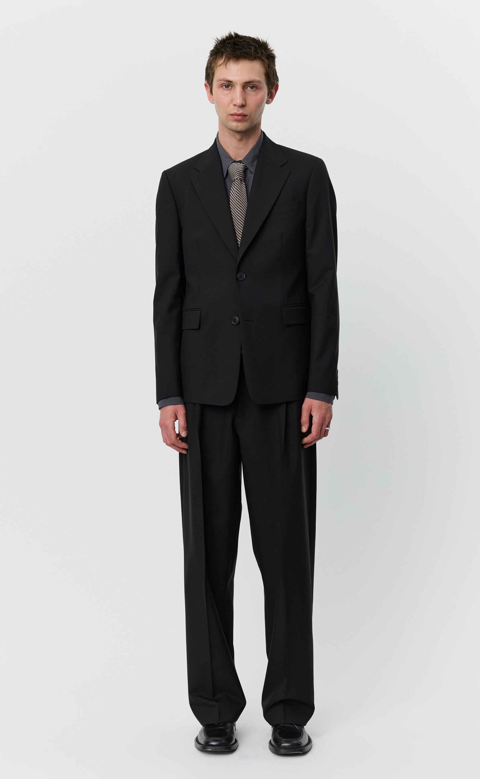 Single Breasted Blazer - Black Tropical Wool – mfpen