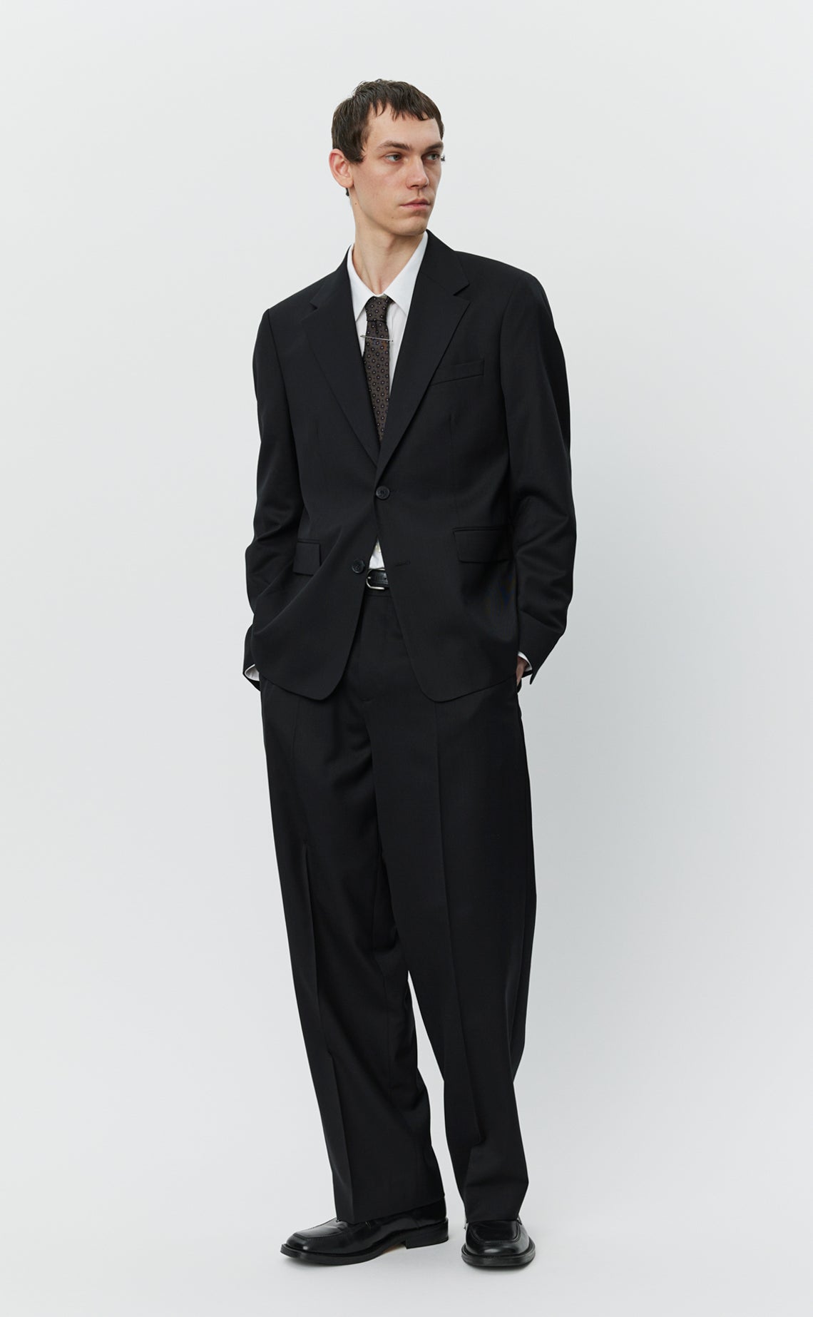 Single Breasted Blazer - Black Wool