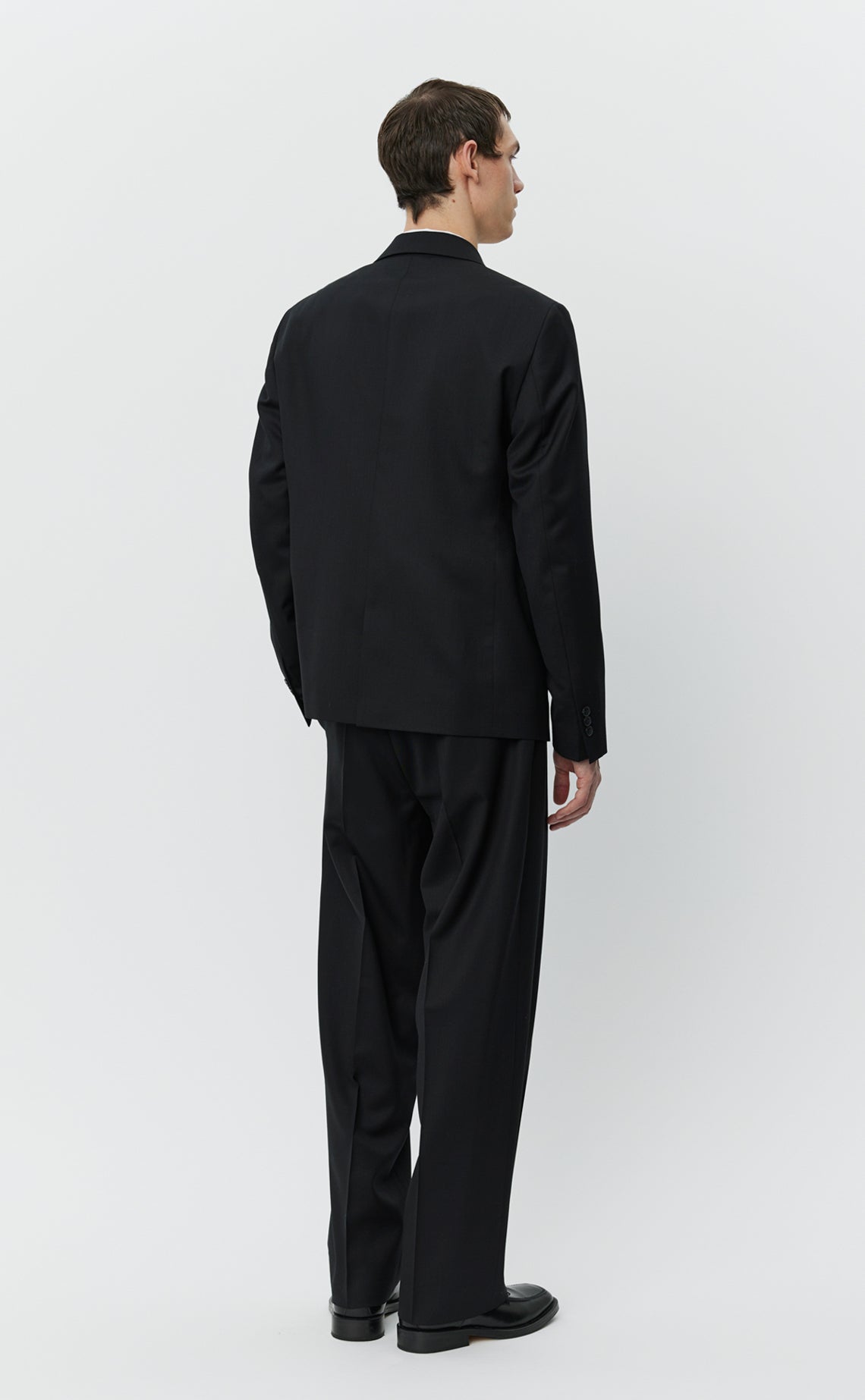 Single Breasted Blazer - Black Wool