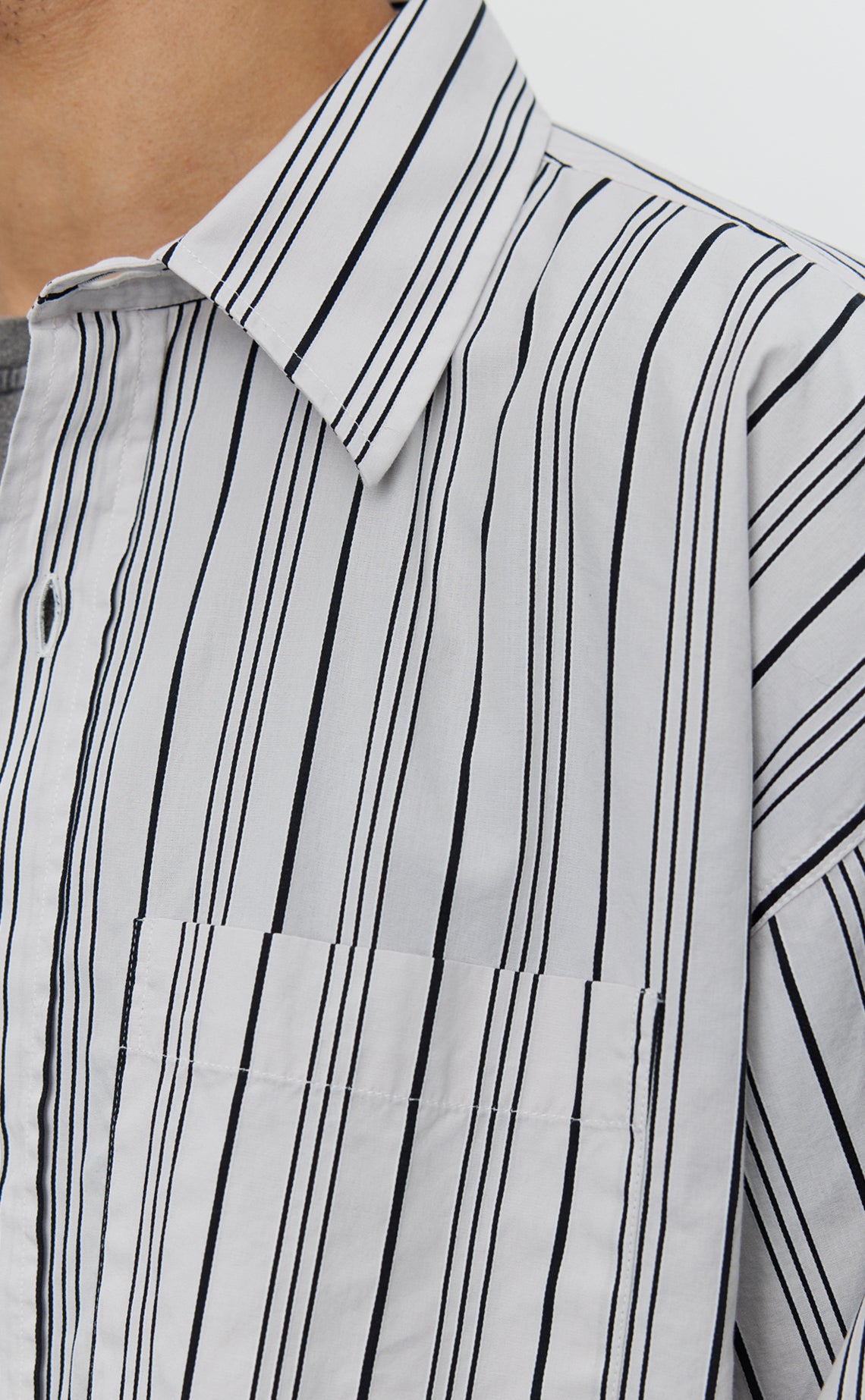 Snooze Shirt - Grey Raised Stripe