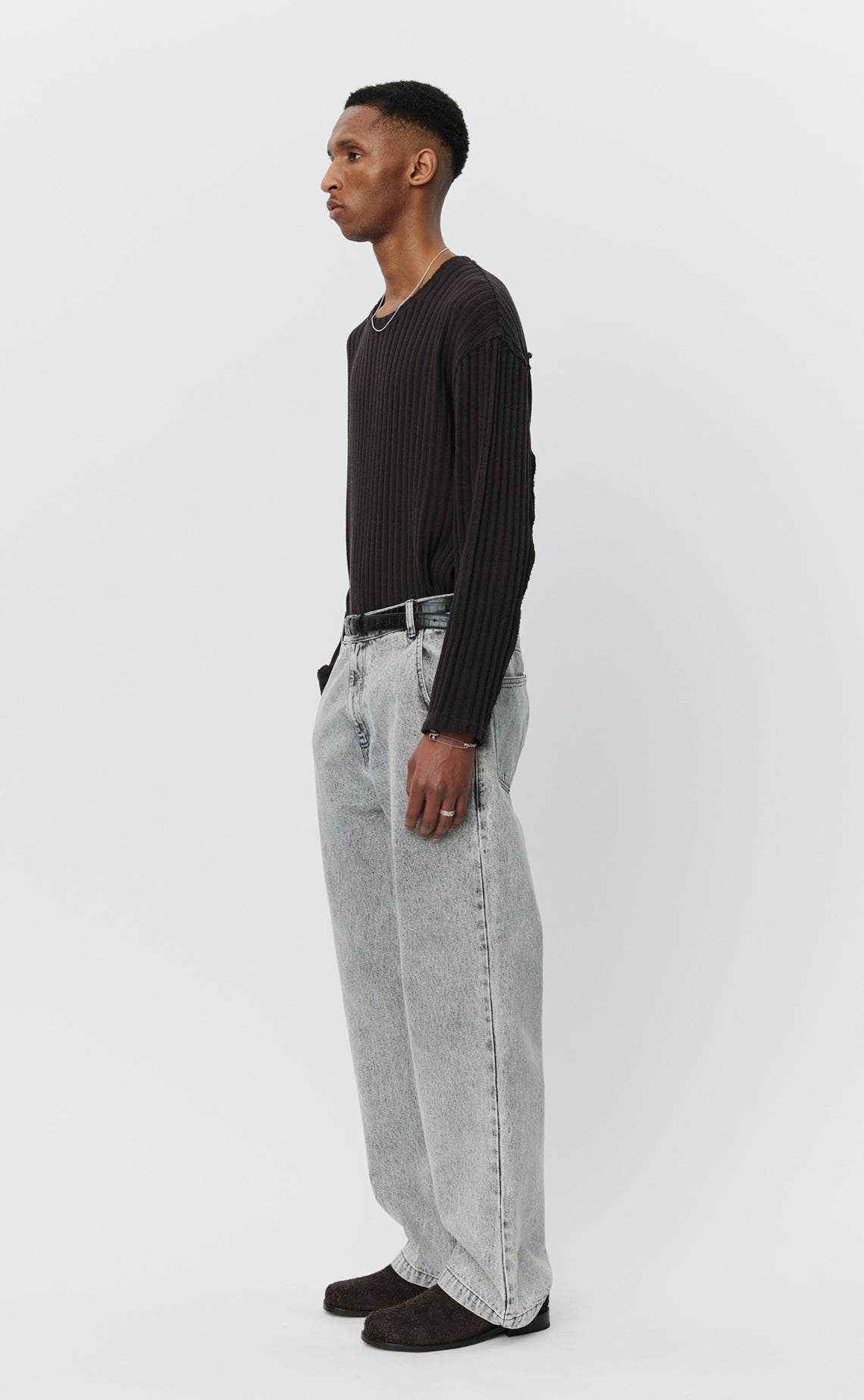Straight Cut Jeans - Acid Wash