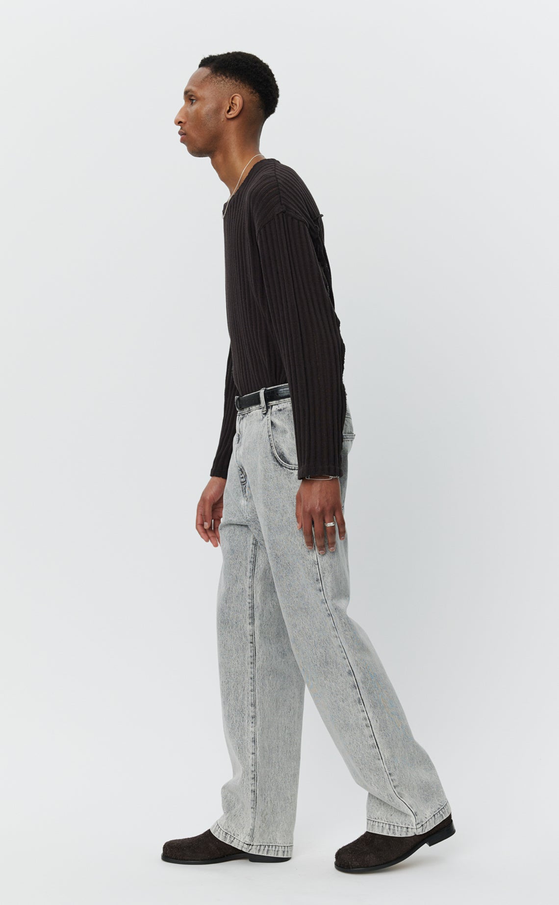 Straight Cut Jeans - Acid Wash