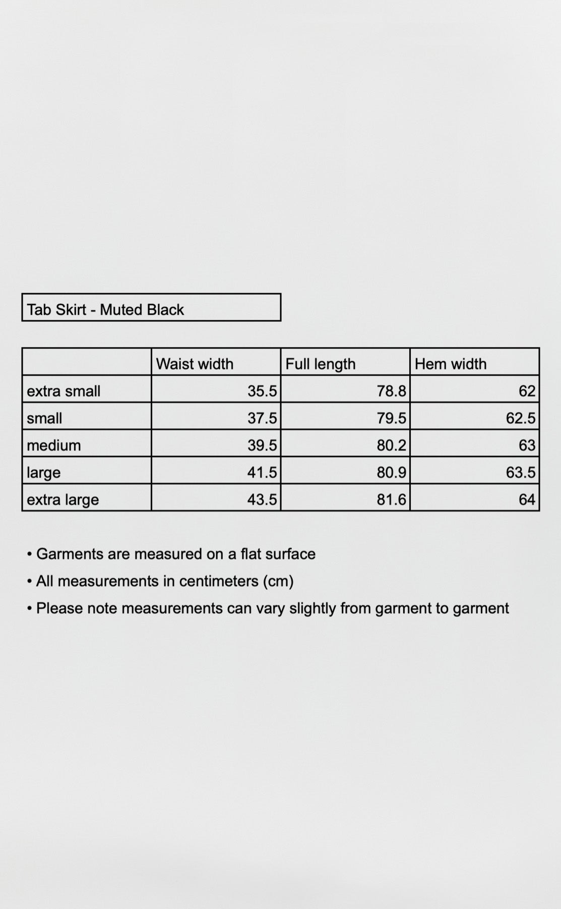 Tab Skirt - Muted Black