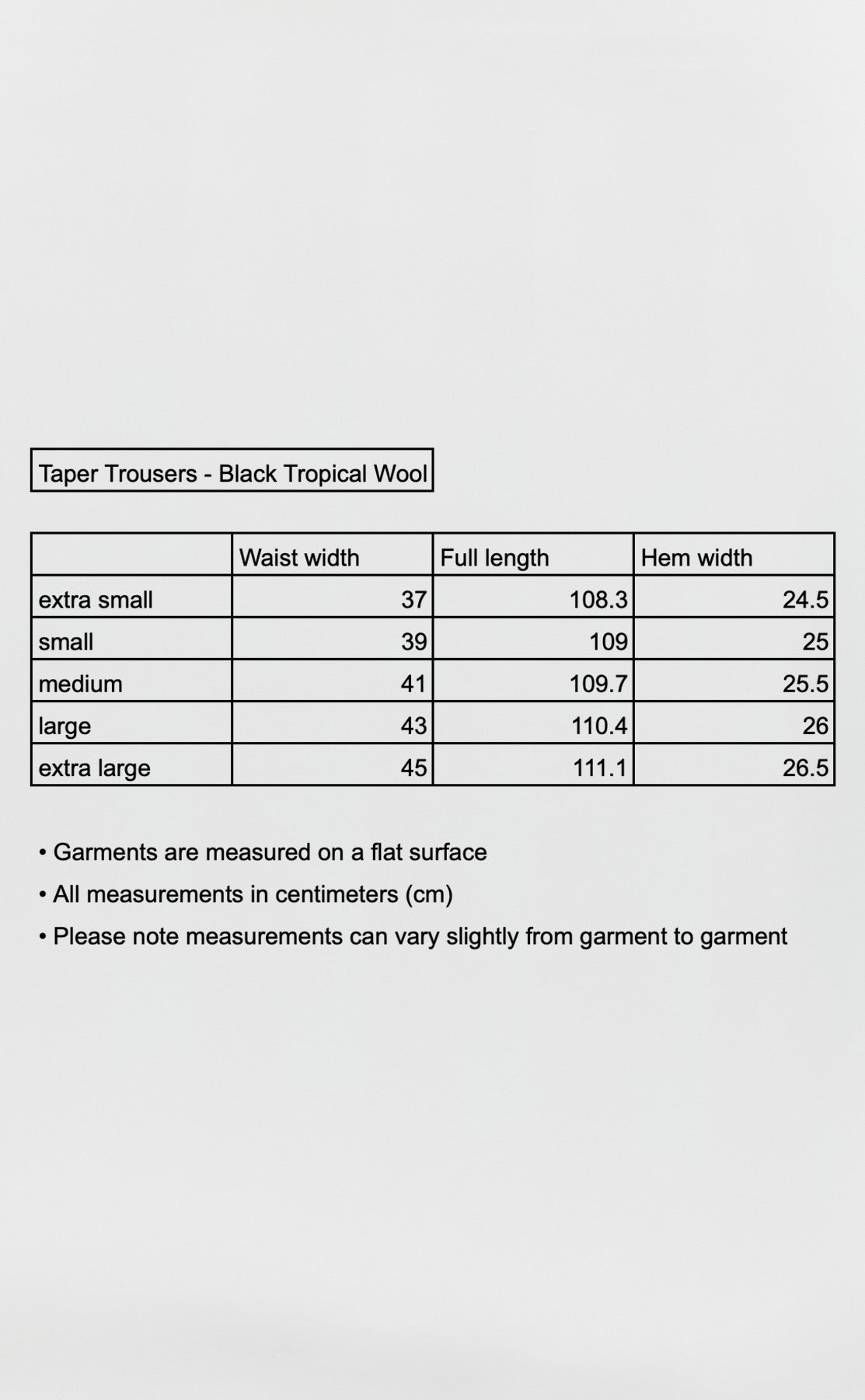 Taper Trousers - Dark Grey Tropical Wool