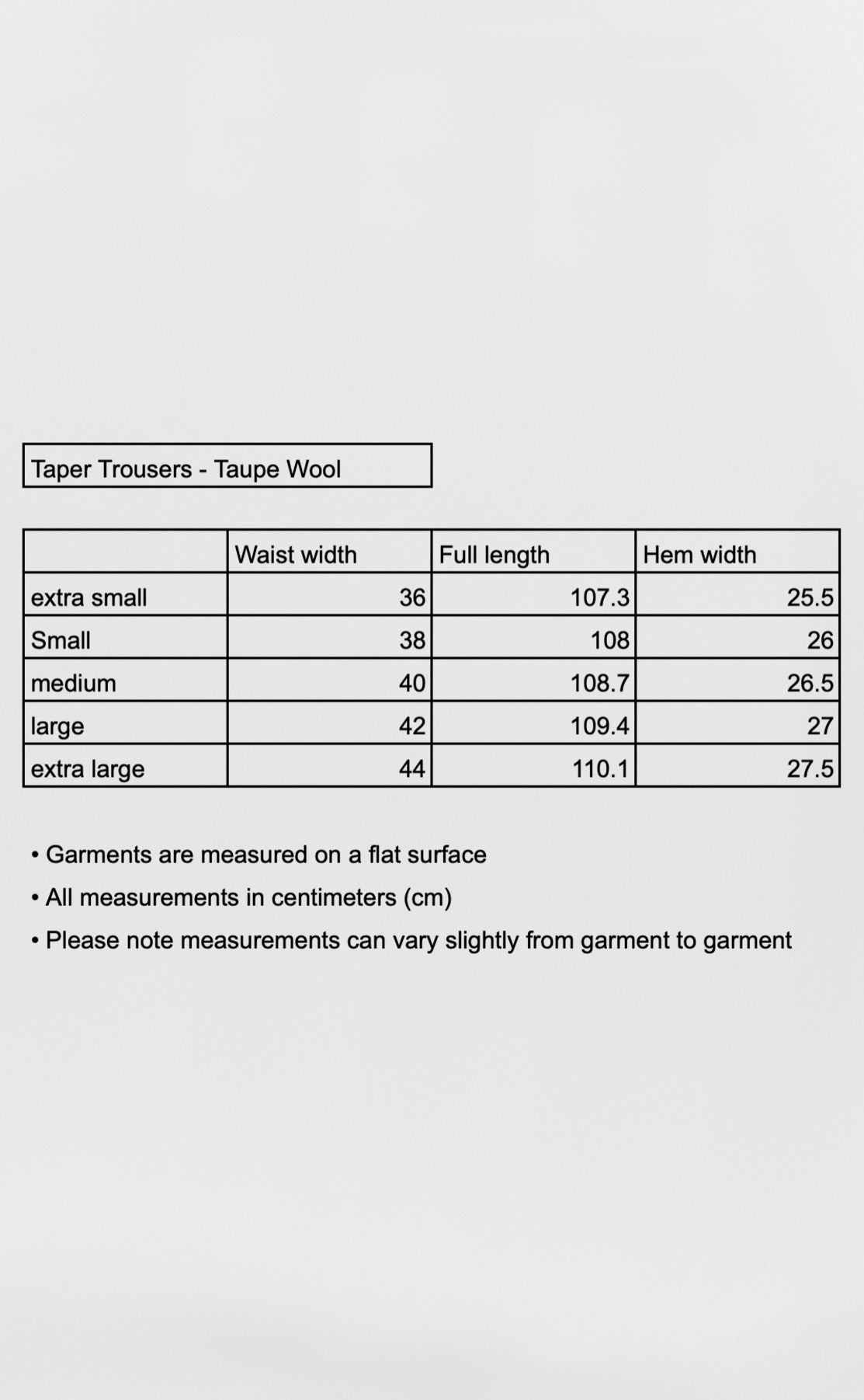 Taper Trousers - Taupe Wool