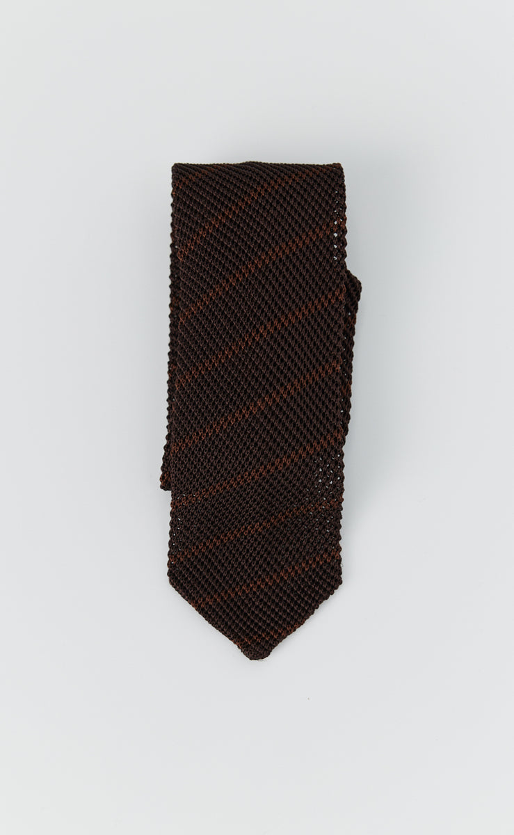 Formal Tie - Chestnut Stripe – mfpen