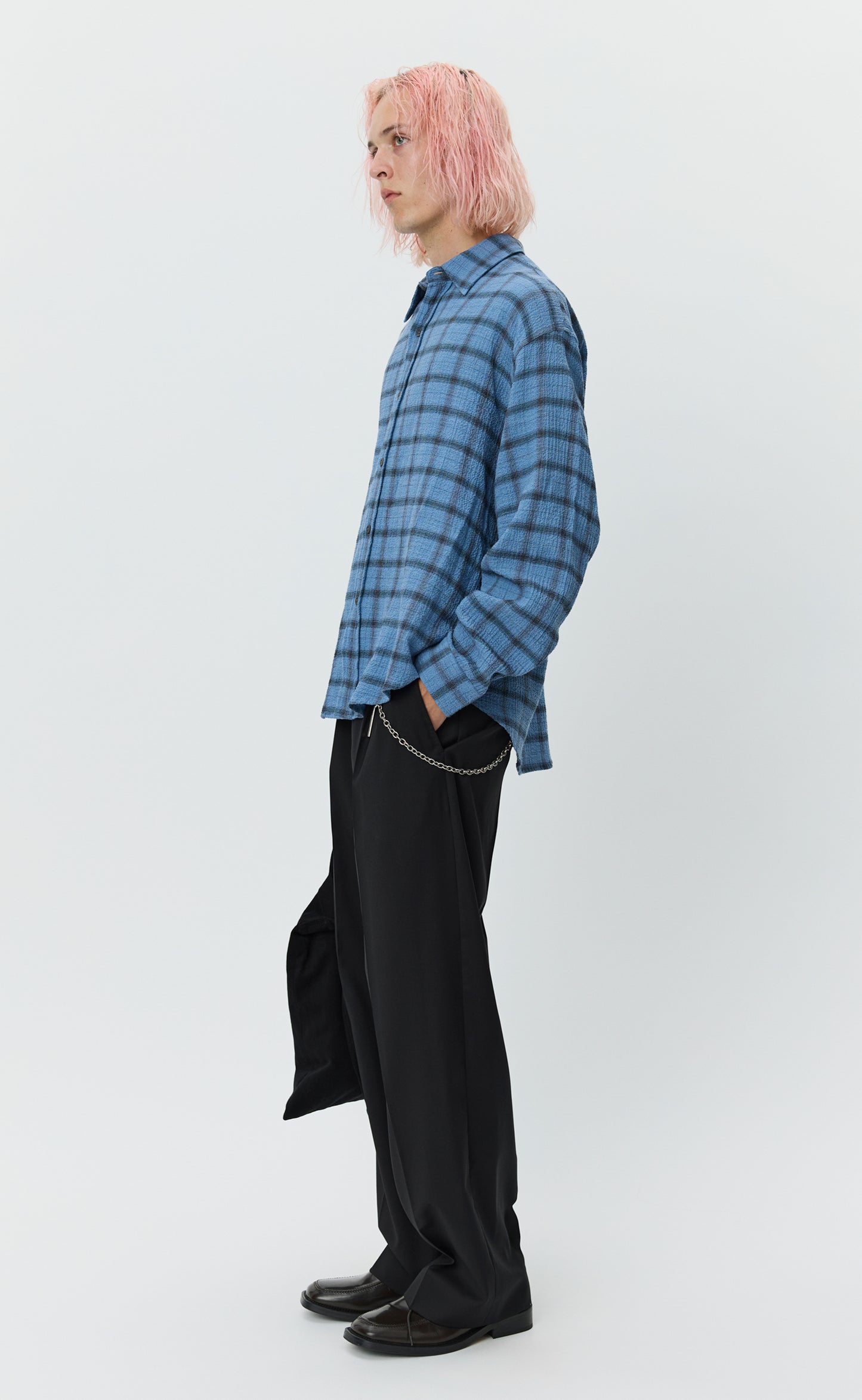 Vacation Shirt - Blue Check Seersucker