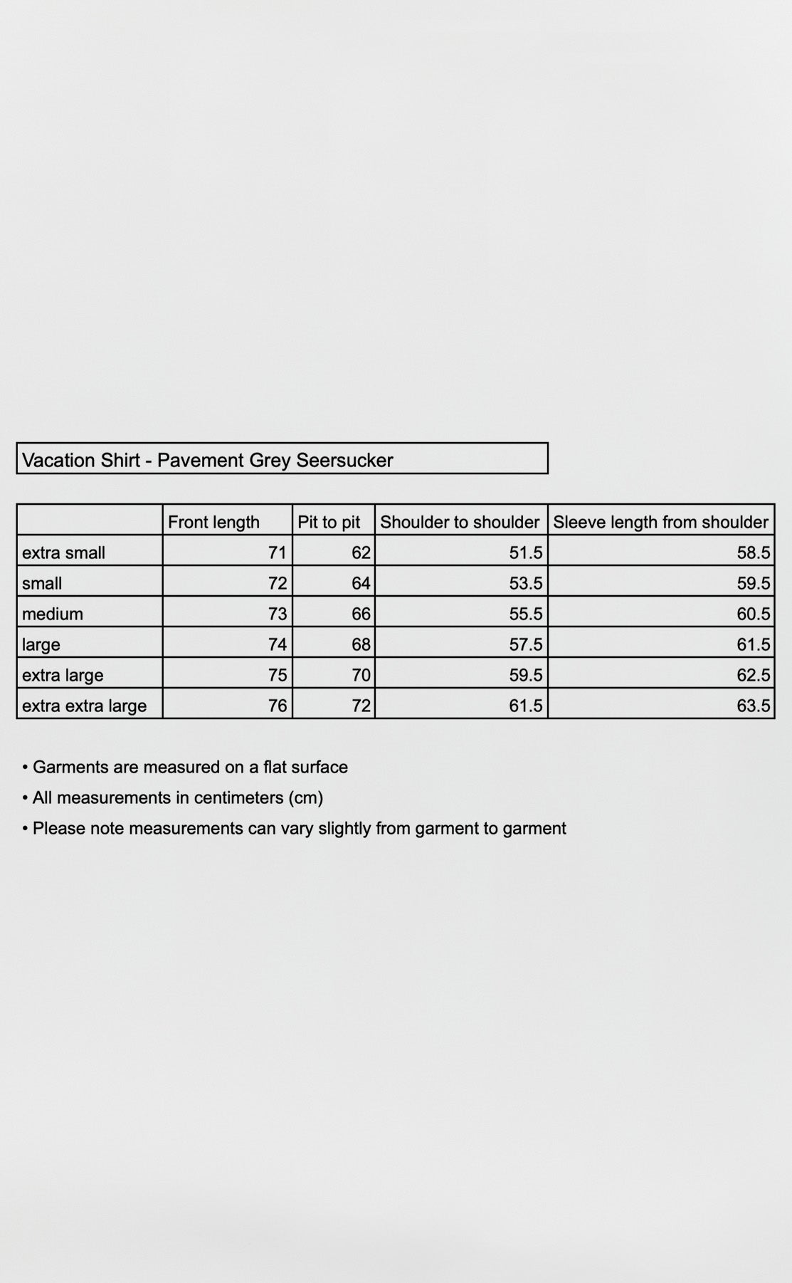 Vacation Shirt - Pavement Grey Seersucker