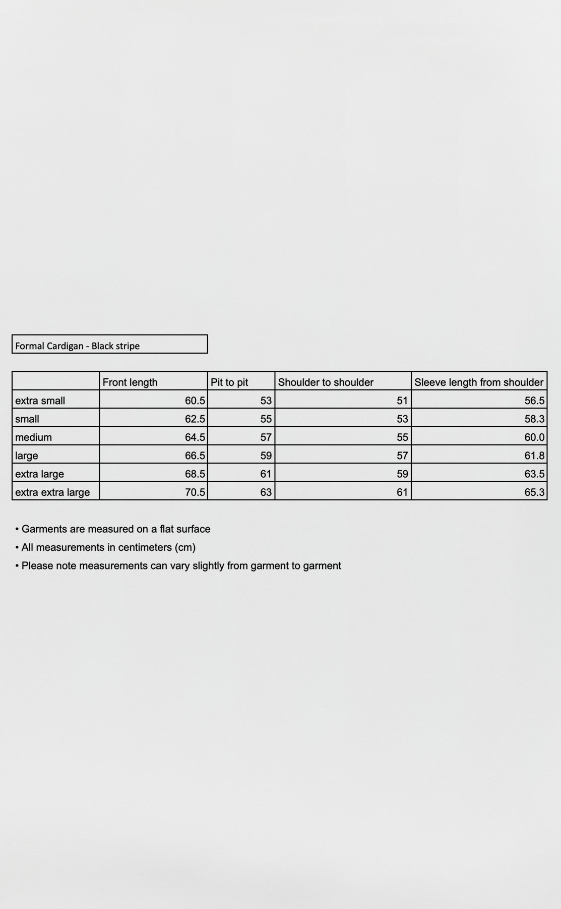 Formal Cardigan - Black Stripe