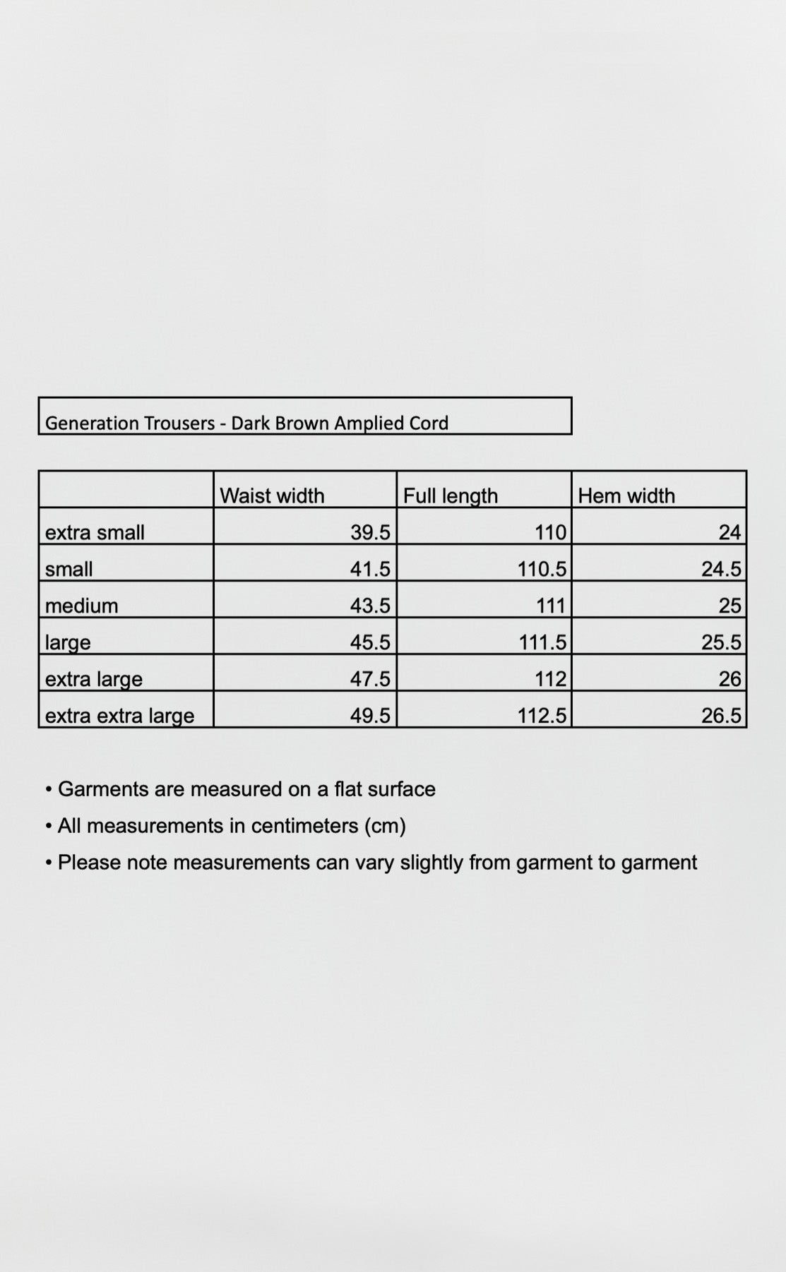 Generation Trousers - Dark Brown Amplified Cord