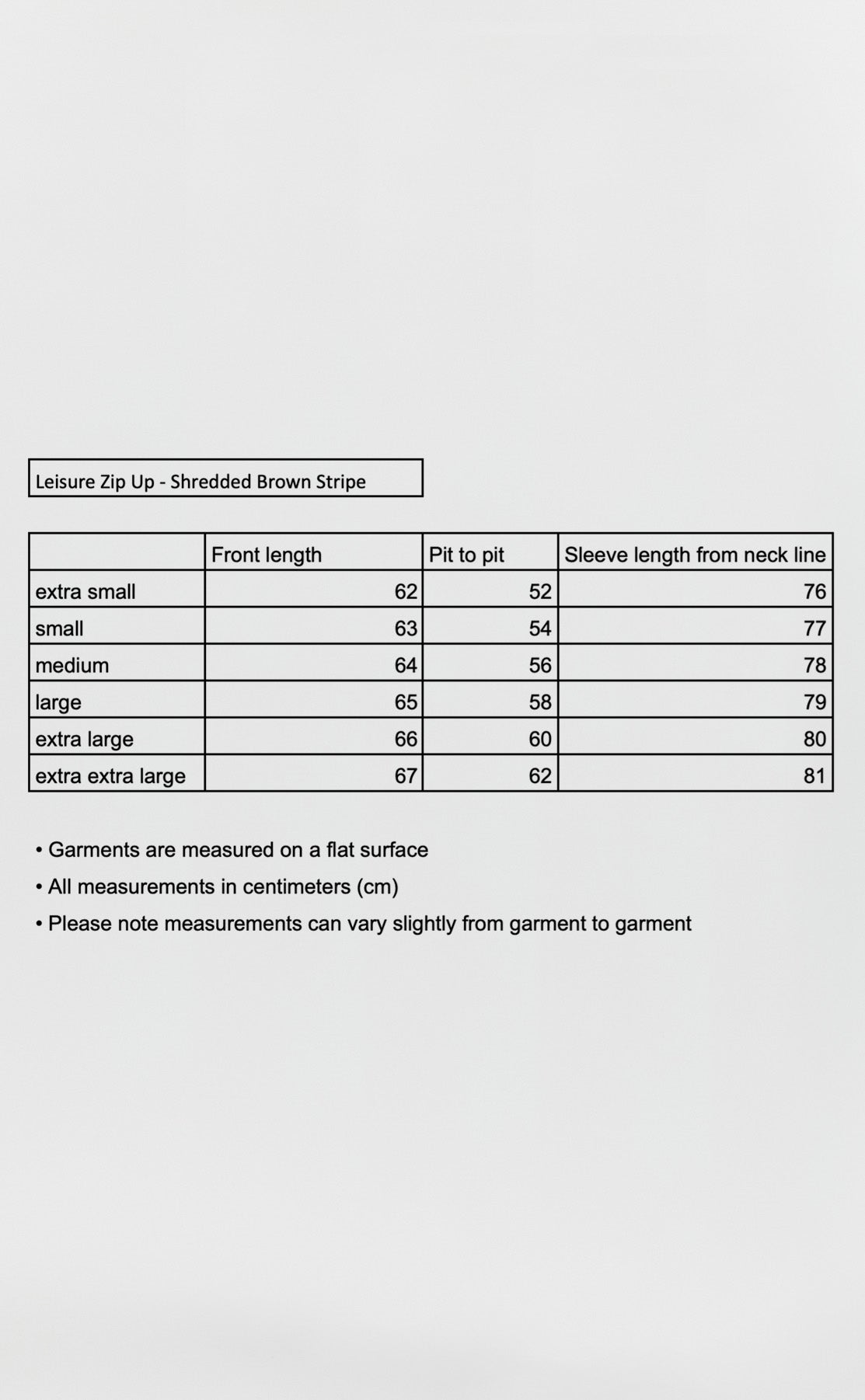 Leisure Zip Up - Shredded Brown Stripe