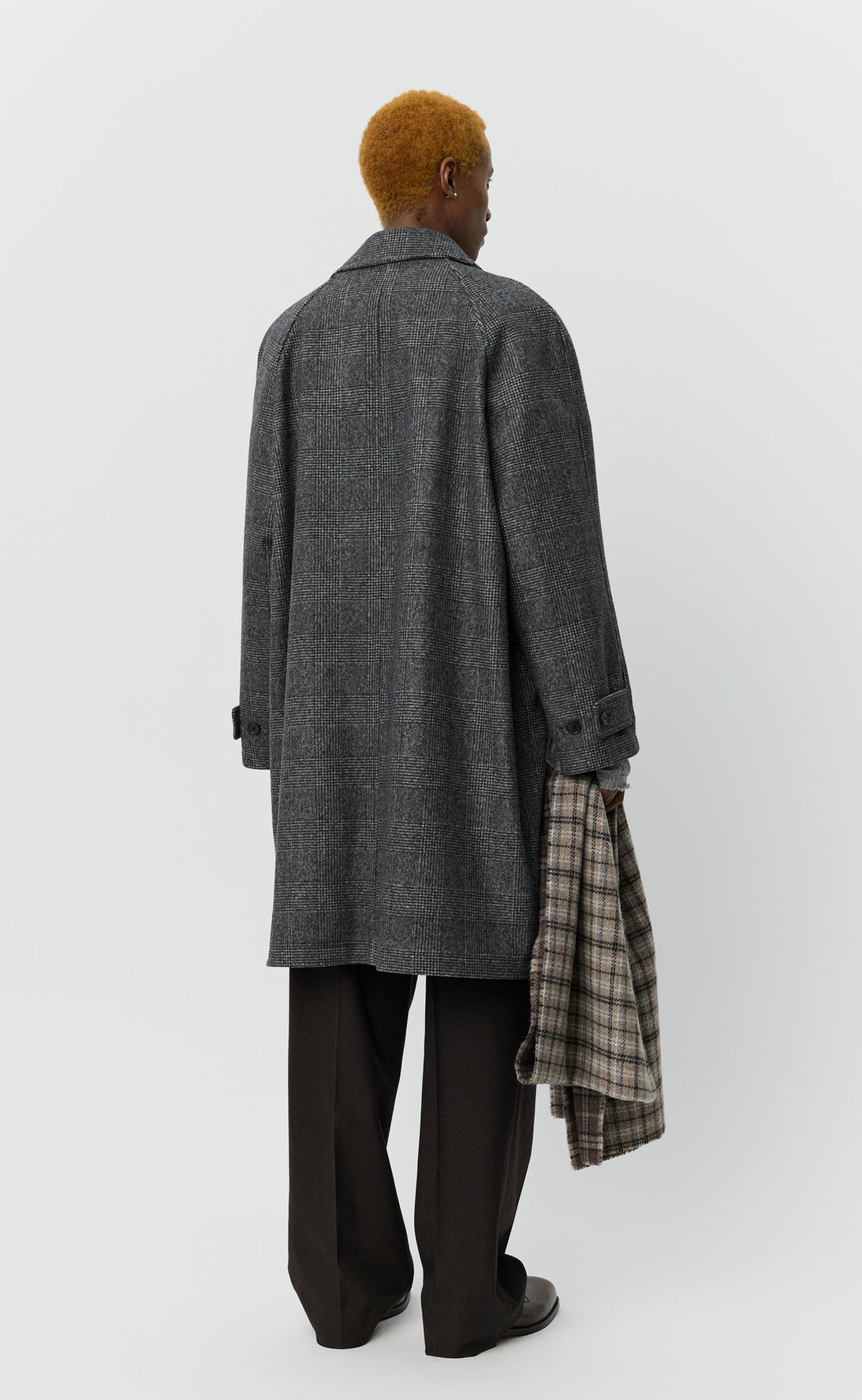 Accession Coat - Brushed Grey Glen Check