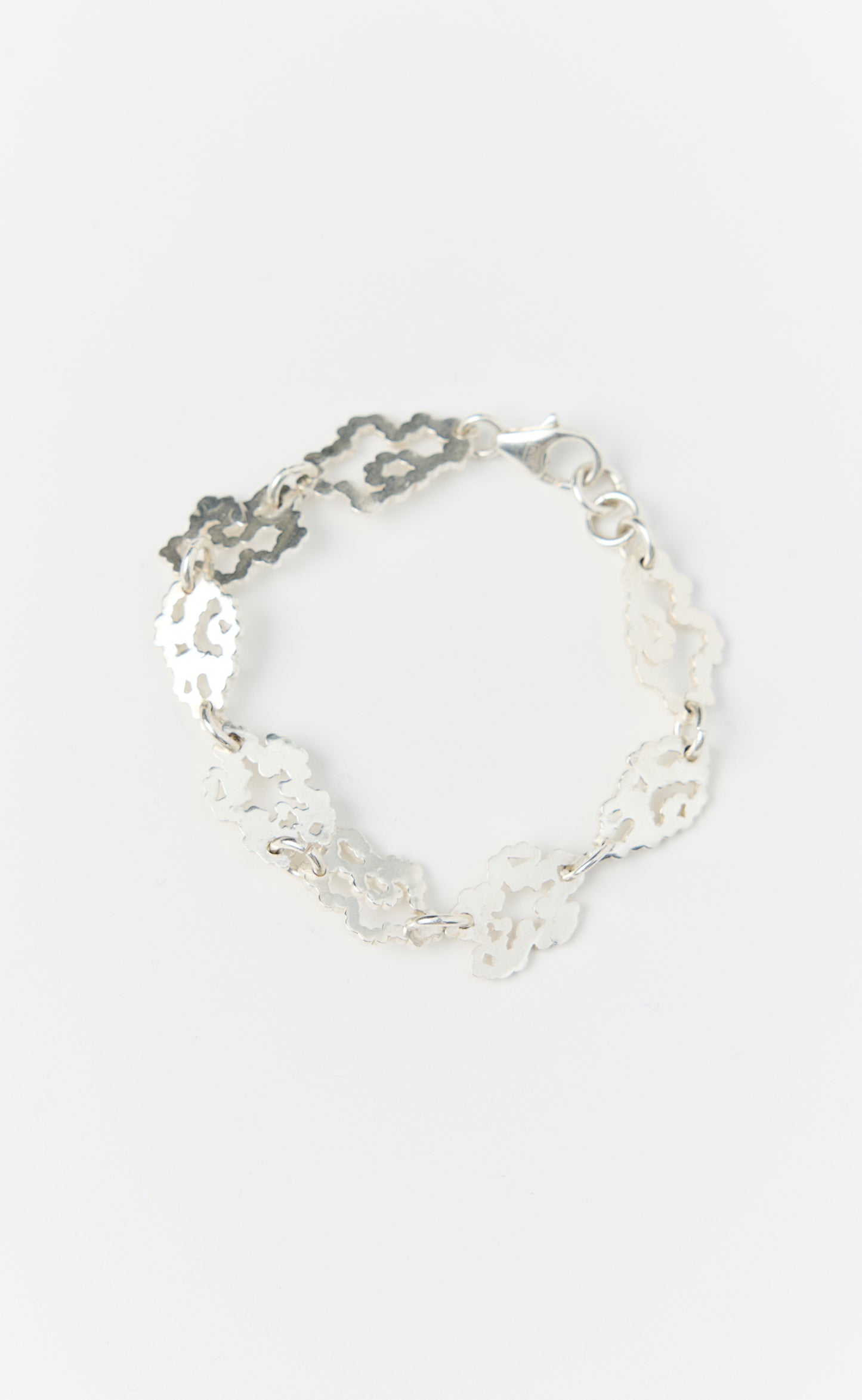 Flower Bracelet - Brushed Silver