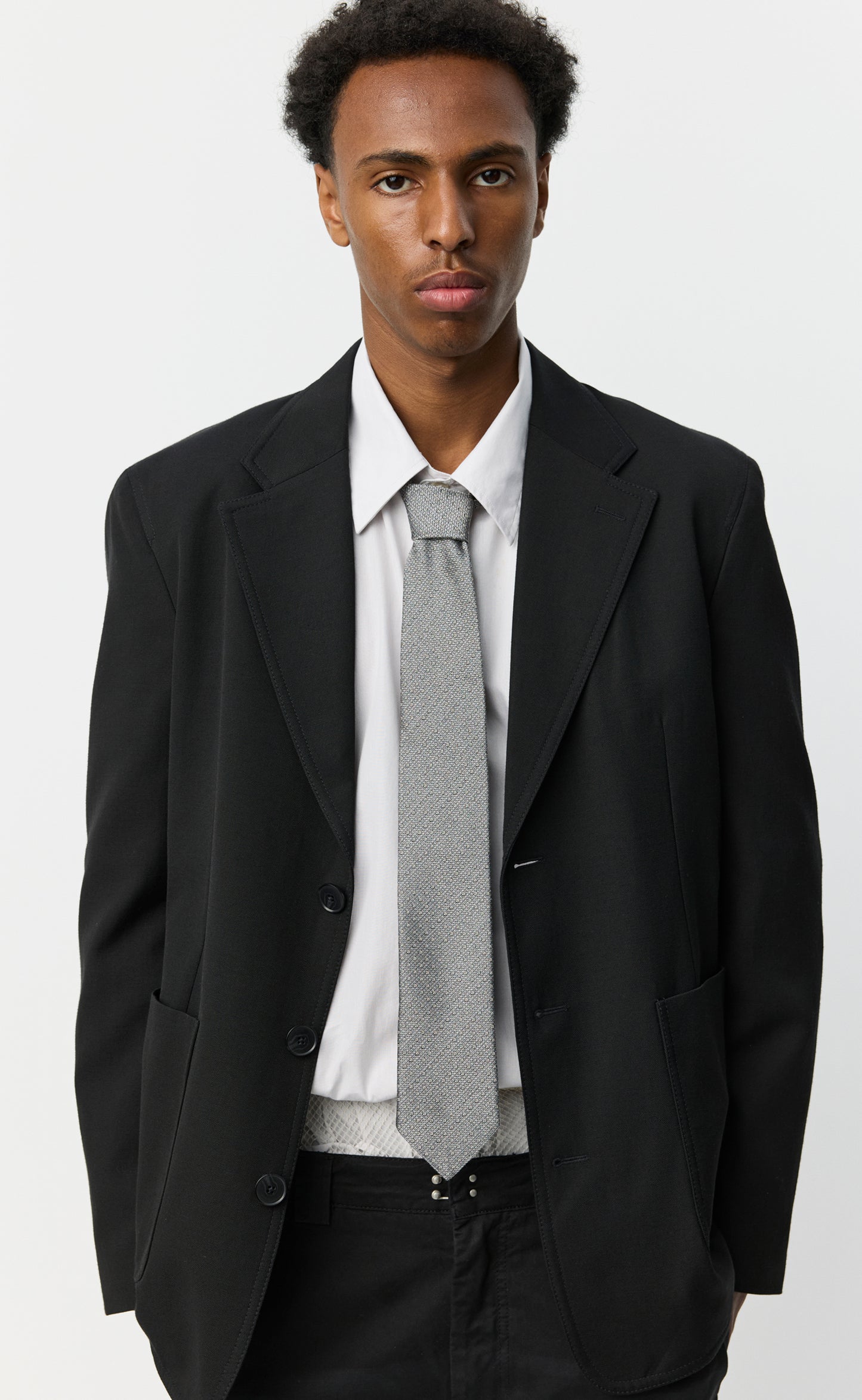 Banquet Tie - Silver Dots