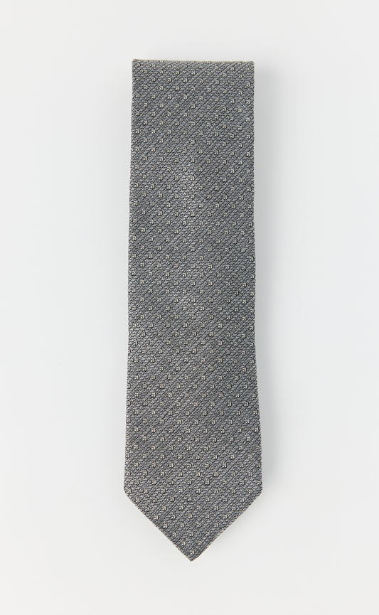 Banquet Tie - Silver Dots