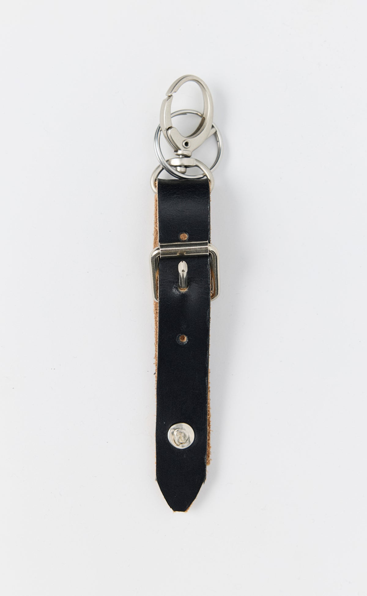 Leather Key Charm - Black