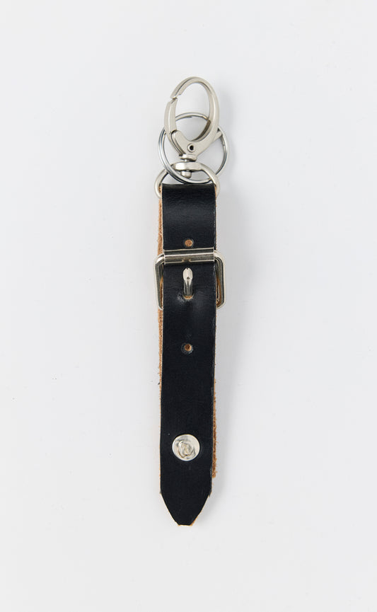 Leather Key Charm - Black