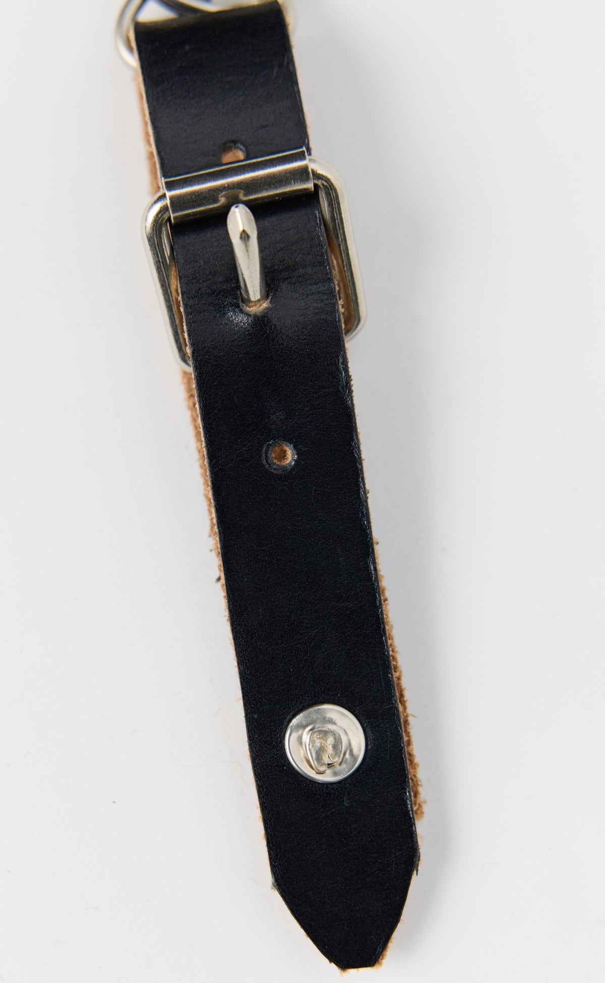 Leather Key Charm - Black